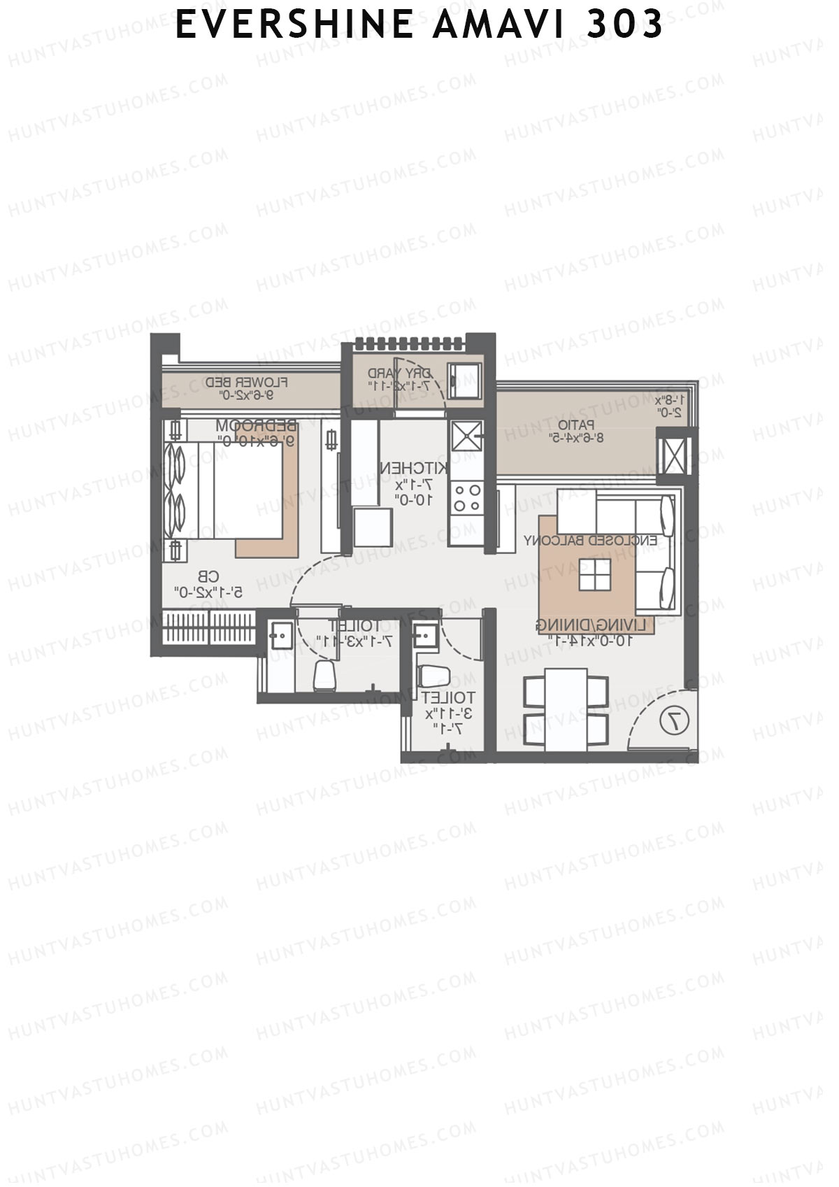 Evershine Amavi 303 Tower 22 Unit 4 (Type 1) Floor Plan