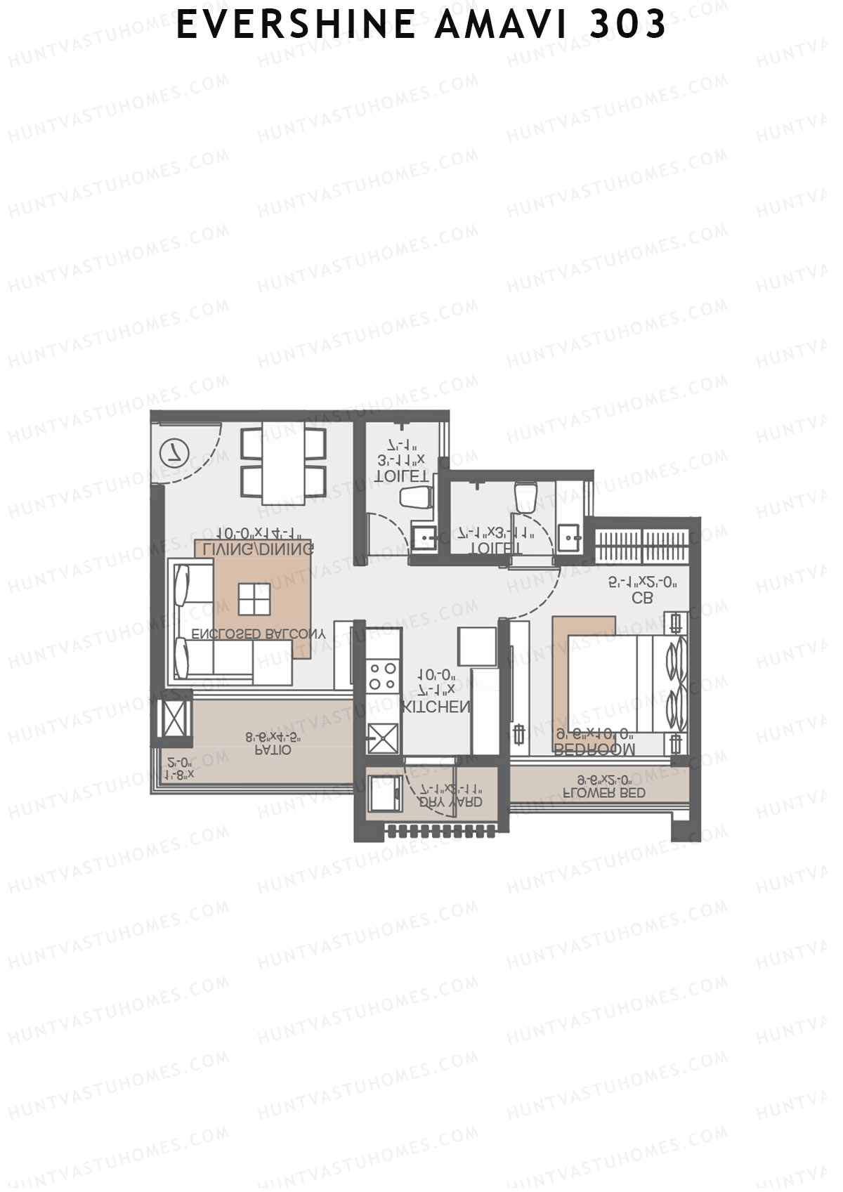 Evershine Amavi 303 Tower 22 Unit 8 (Type 1) Floor Plan
