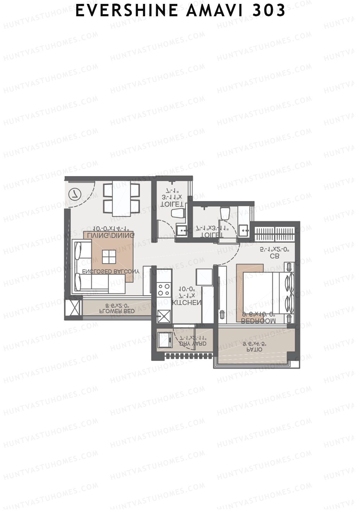 Evershine Amavi 303 Tower 22 Unit 8 (Type 3) Floor Plan