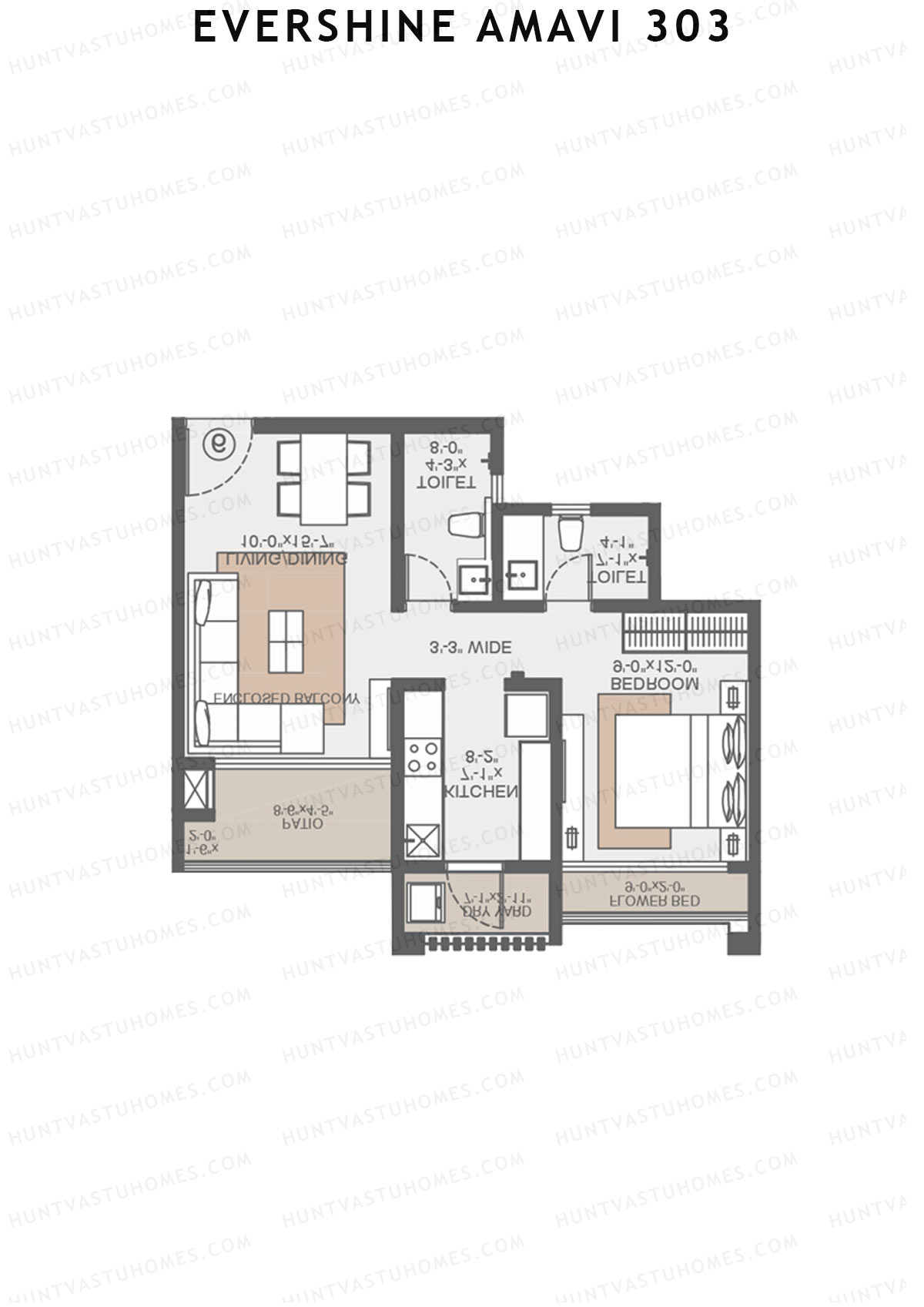 Evershine Amavi 303 Tower 23 Unit 1 (Type 2) Floor Plan