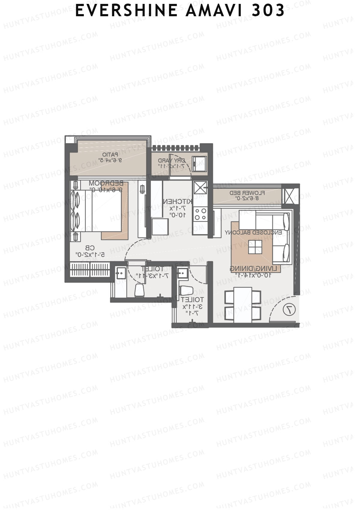 Evershine Amavi 303 Tower 23 Unit 4 (Type 3) Floor Plan