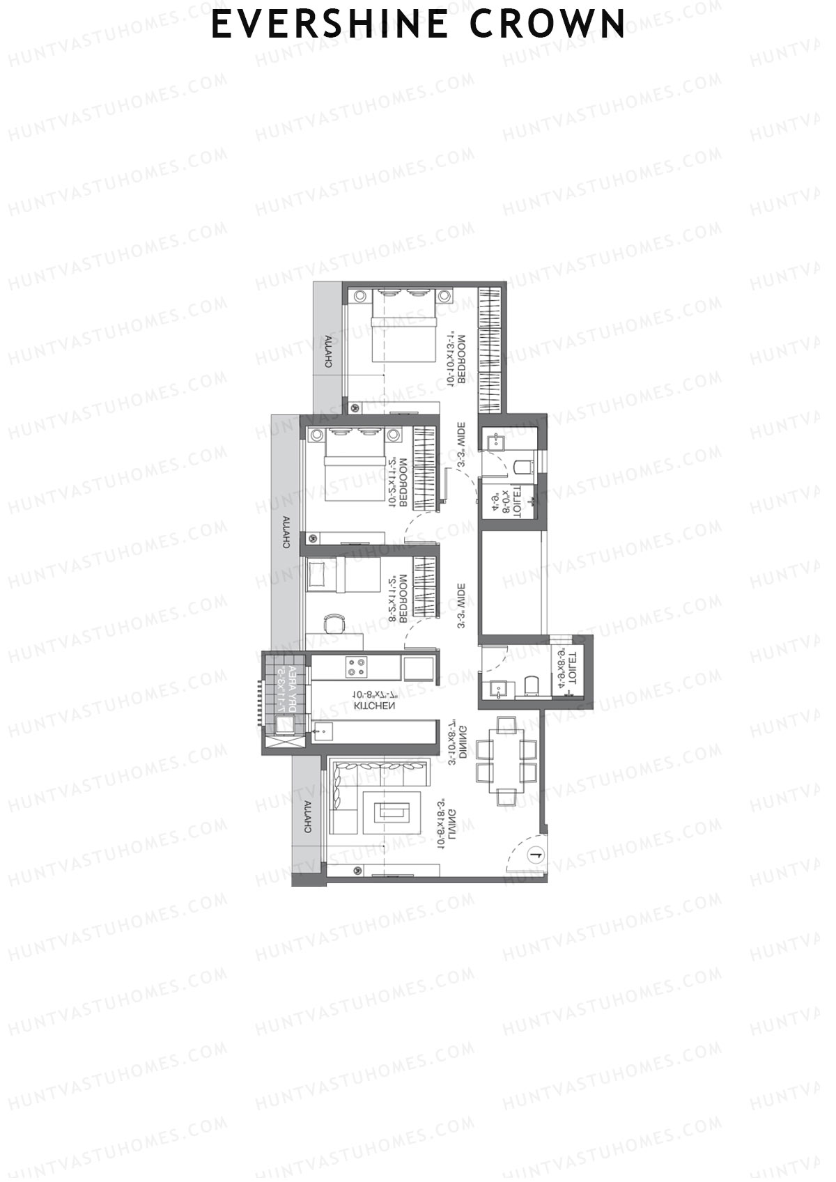 Evershine Crown Wing A Unit 4 Floor Plan