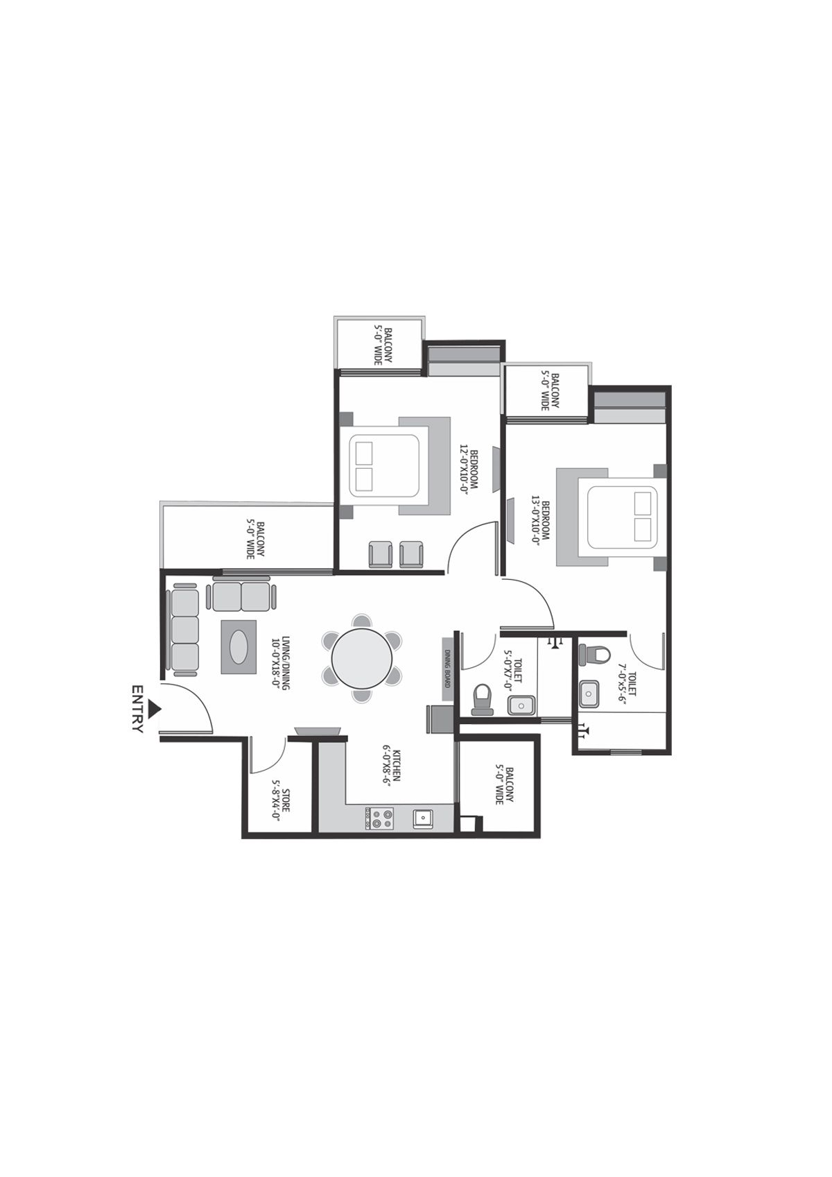 Exotica Dreamville Tower 13 Unit 102 Floor Plan