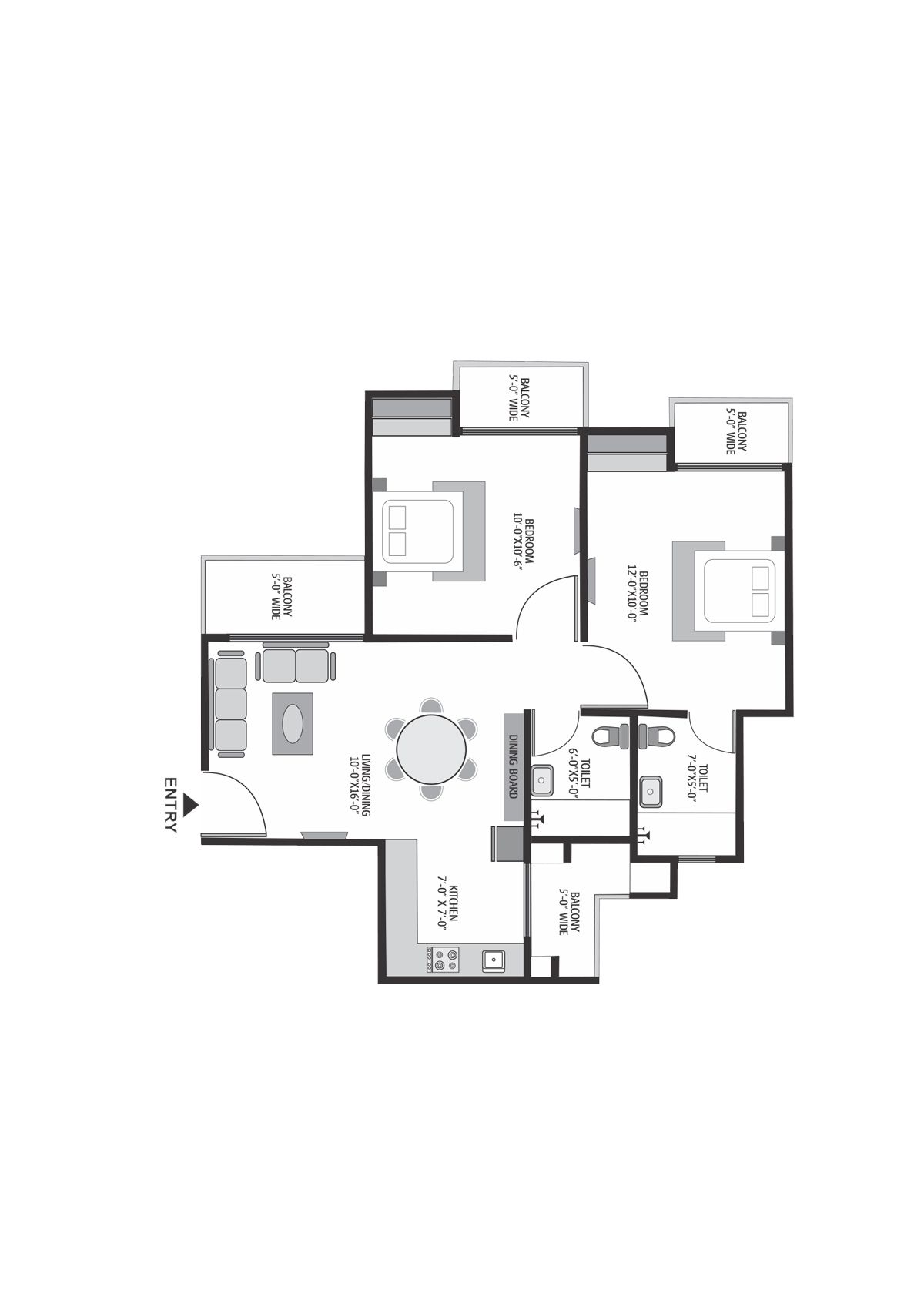 Exotica Dreamville Tower 2 Unit 105 Floor Plan
