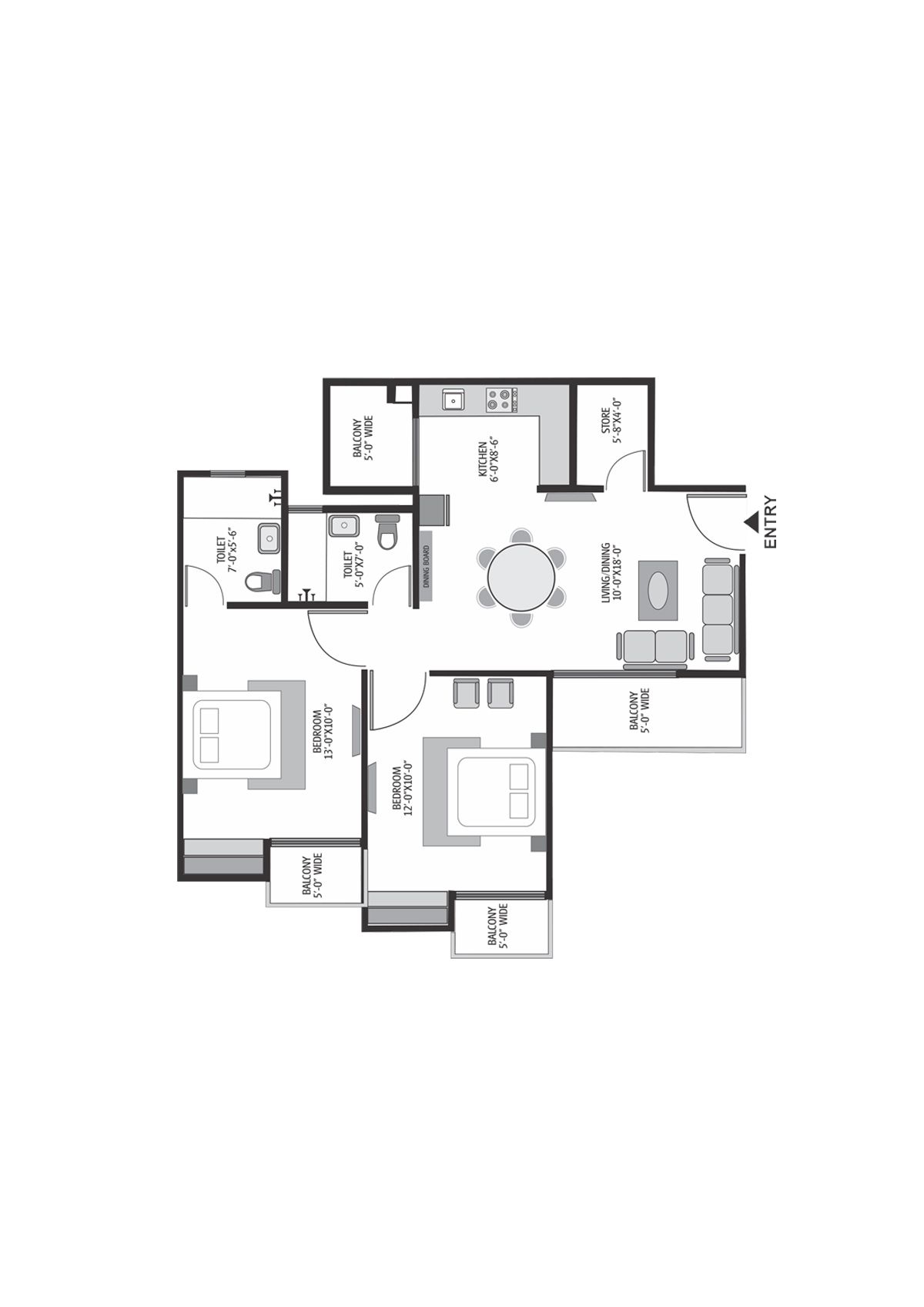 Exotica Dreamville Tower 7 Unit 101 Floor Plan