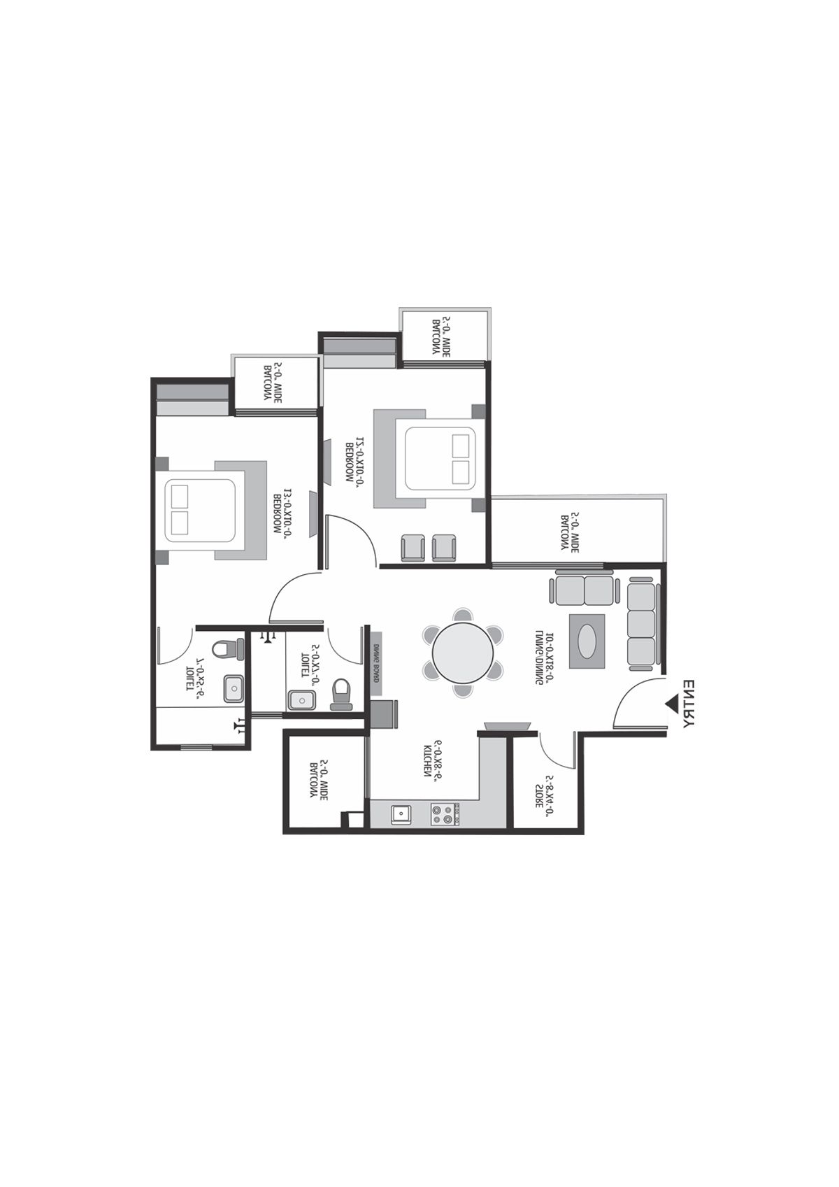 Exotica Dreamville Tower 9 Unit 105 Floor Plan