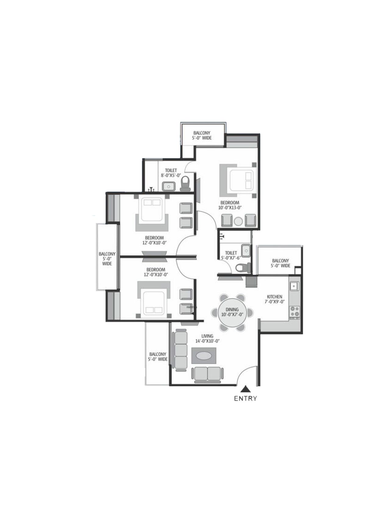 Exotica Dreamville Tower 1 Unit 104 Floor Plan