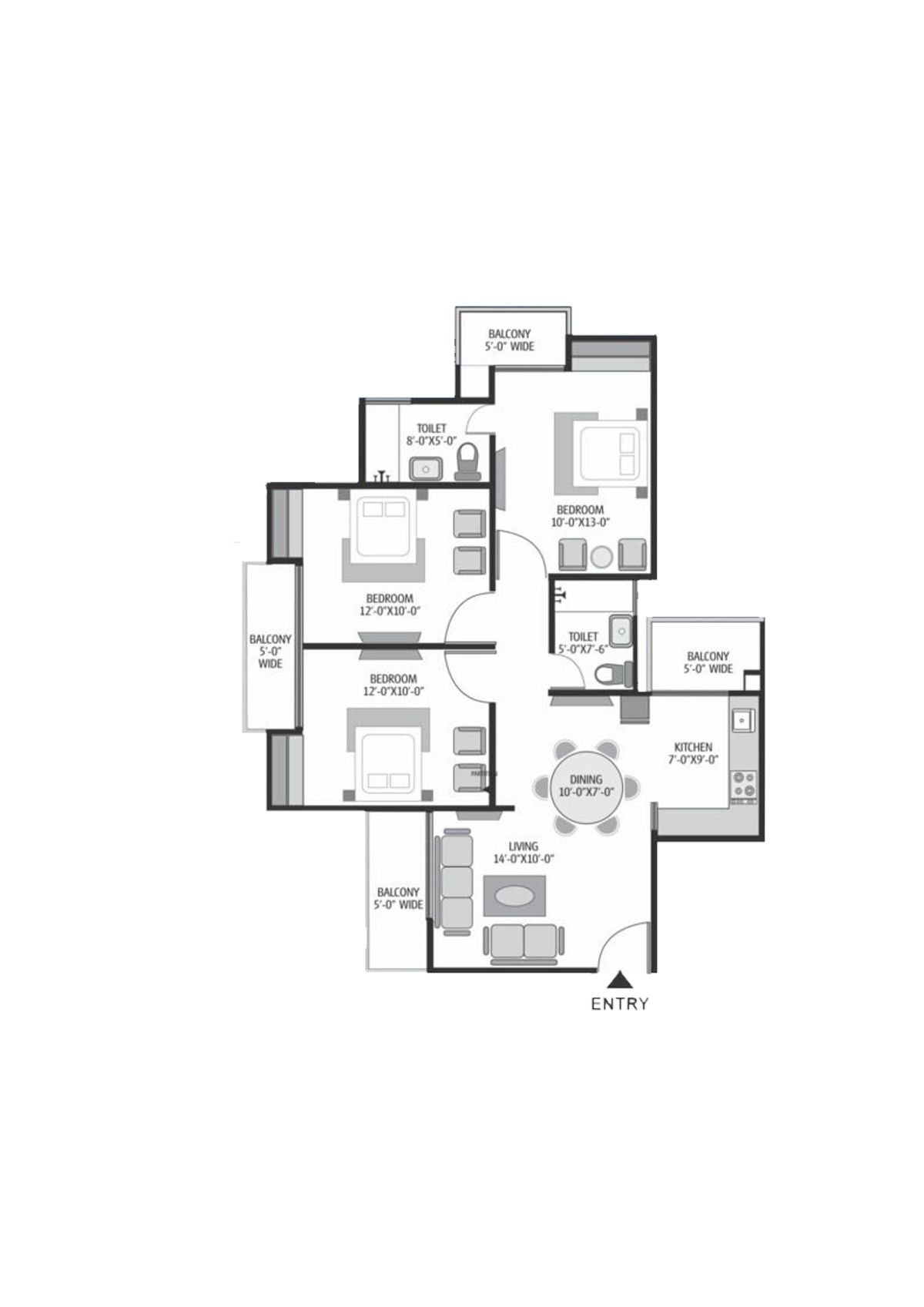 Exotica Dreamville Tower 10 Unit 105 Floor Plan