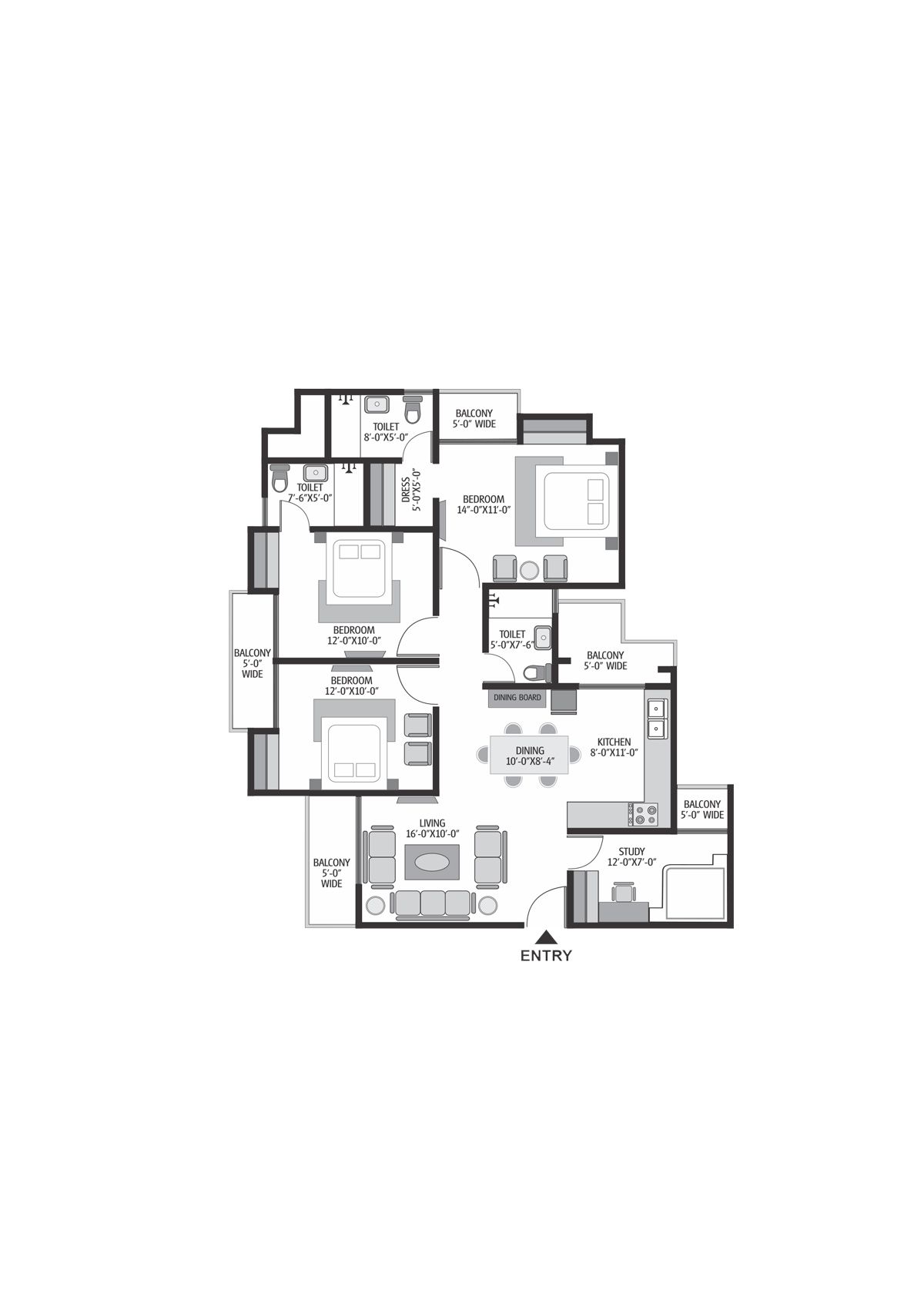Exotica Dreamville Tower 15 Unit 106 Floor Plan