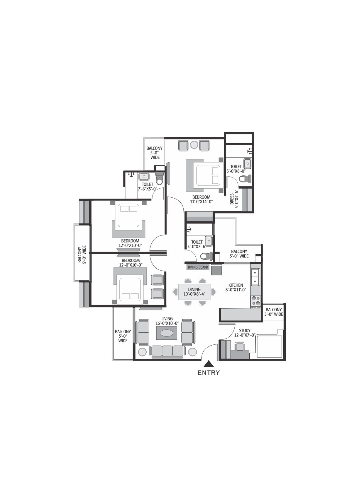 Exotica Dreamville Tower 4 Unit 104 Floor Plan