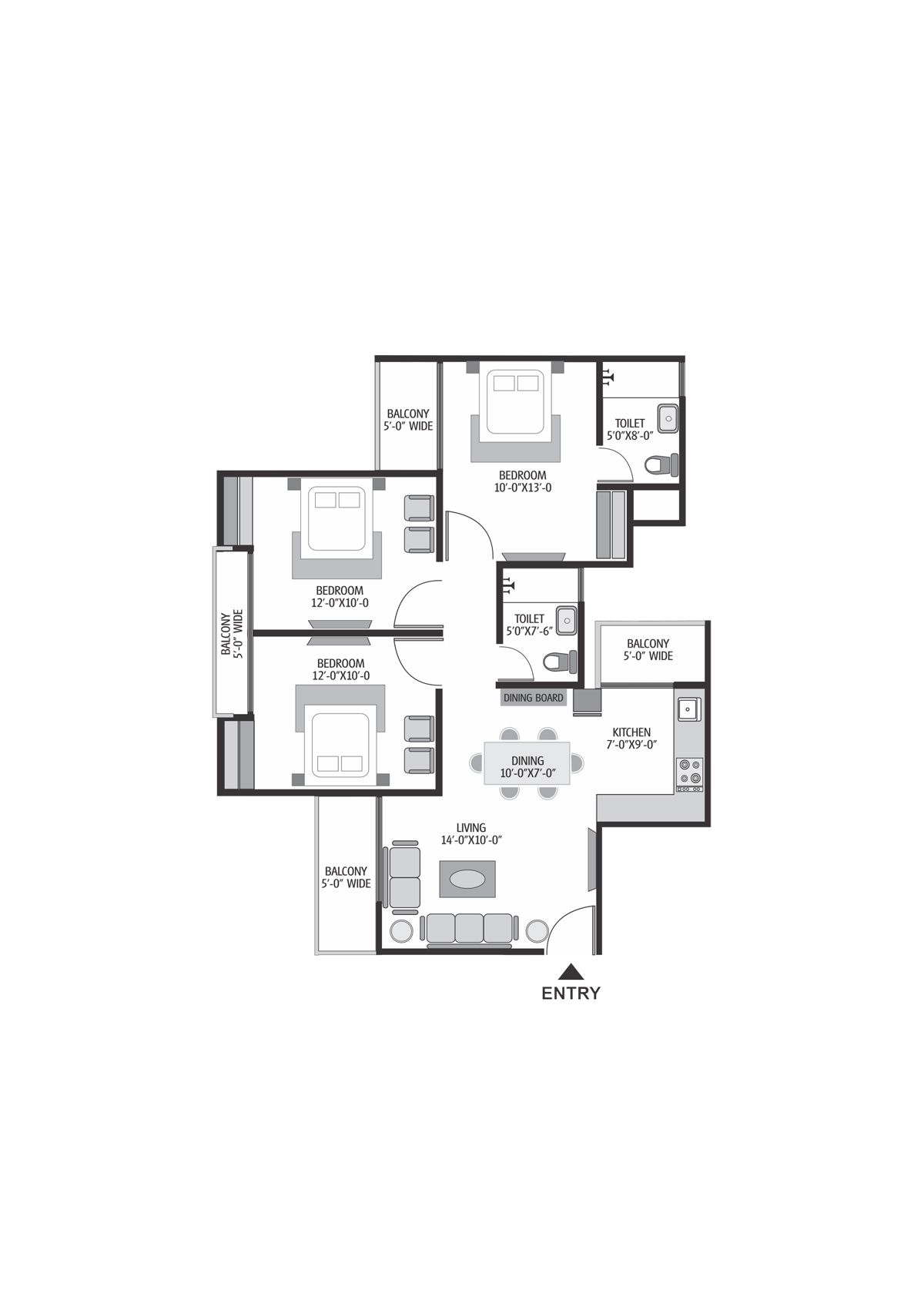 Exotica Dreamville Tower 6 Unit 102 Floor Plan