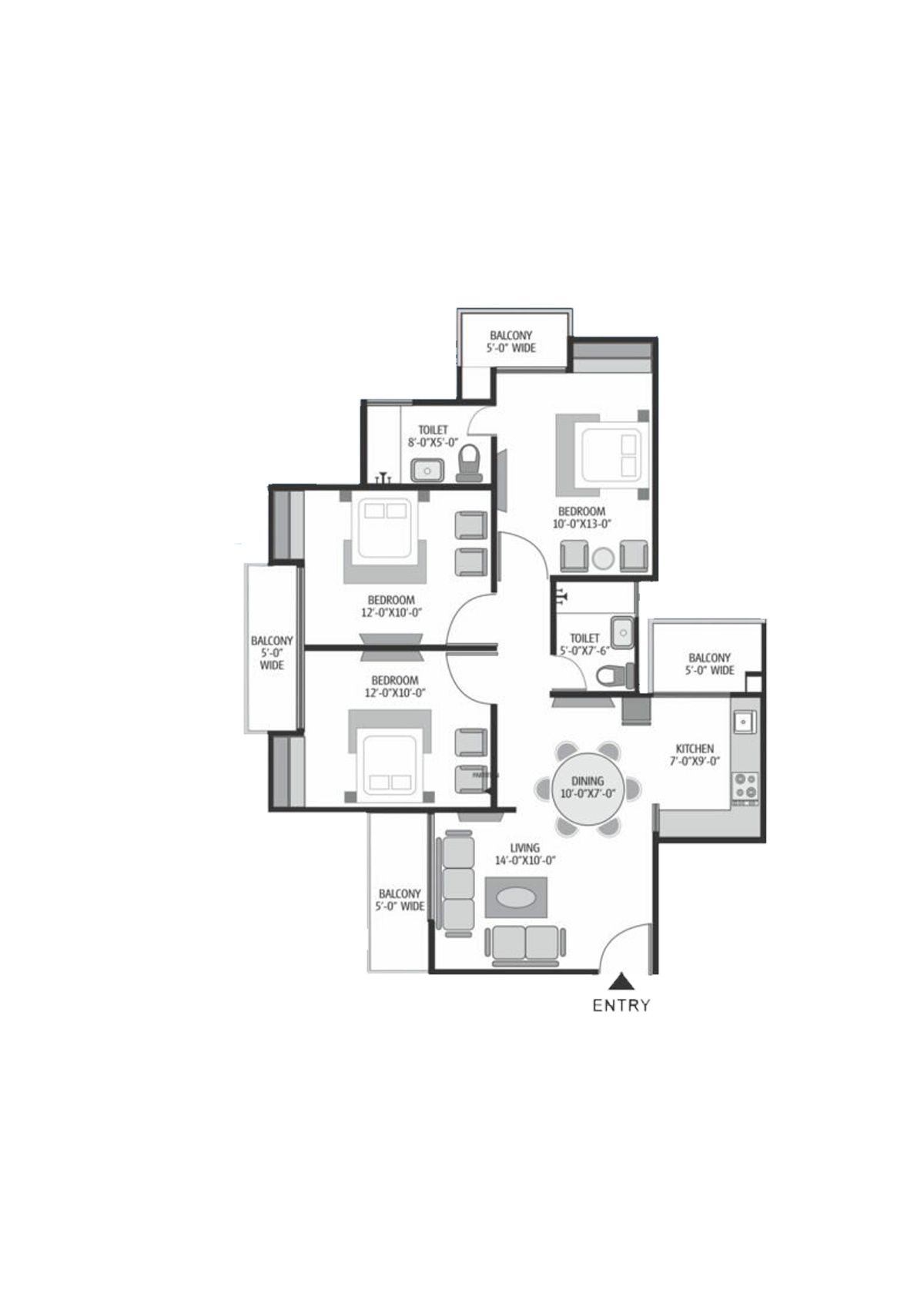 Exotica Dreamville Tower 6 Unit 104 Floor Plan
