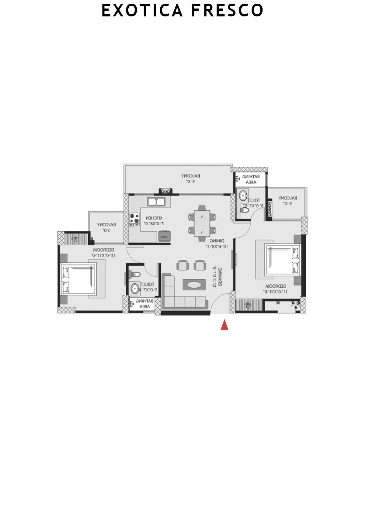 Exotica Fresco Tower B Unit 102 Floor Plan