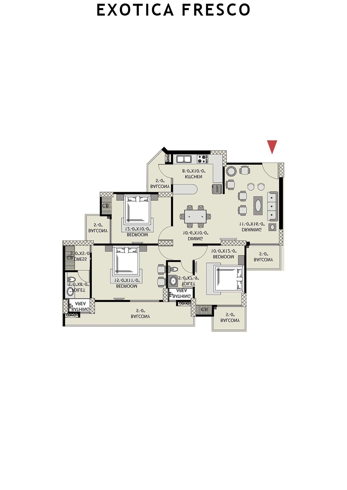 Exotica Fresco Tower C Unit 101 Floor Plan
