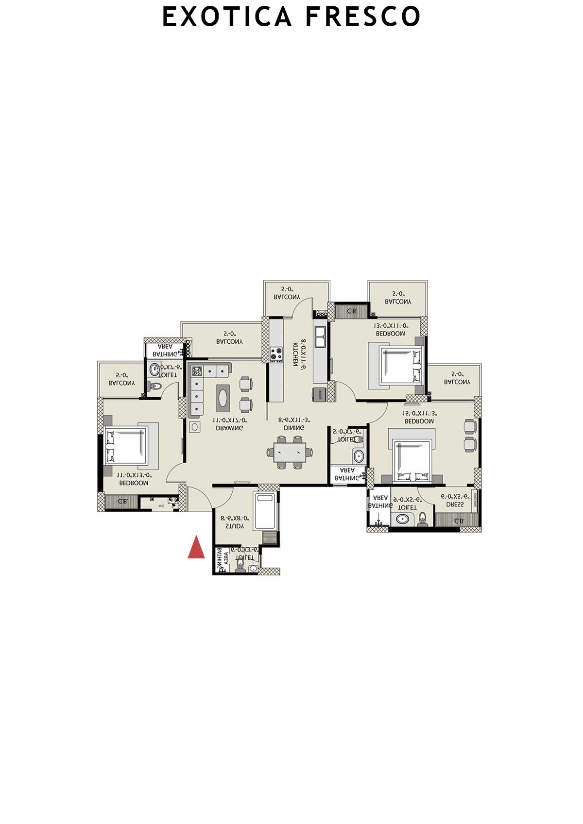 Exotica Fresco Tower G Unit 101 Floor Plan