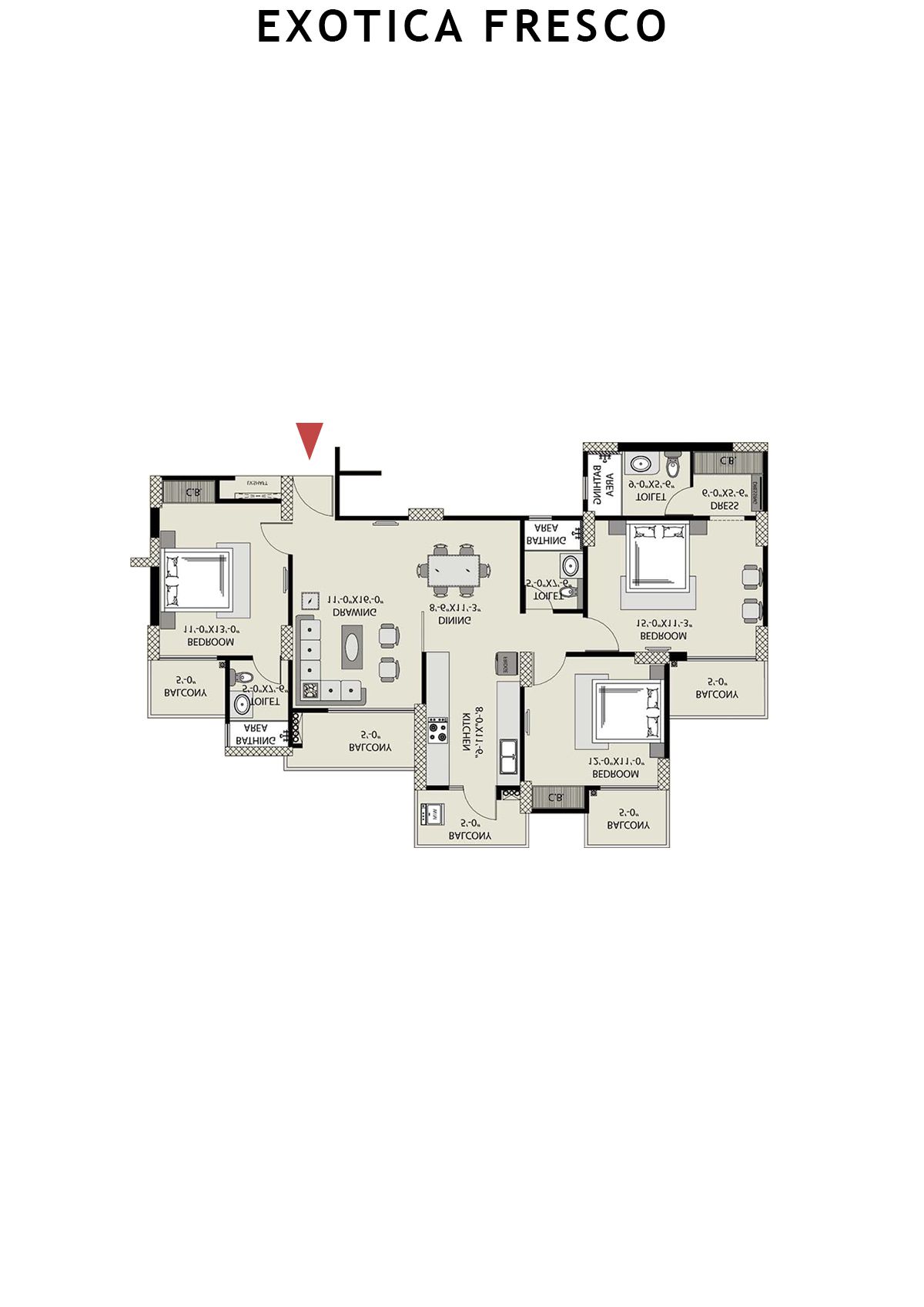 Exotica Fresco Tower G Unit 102 Floor Plan