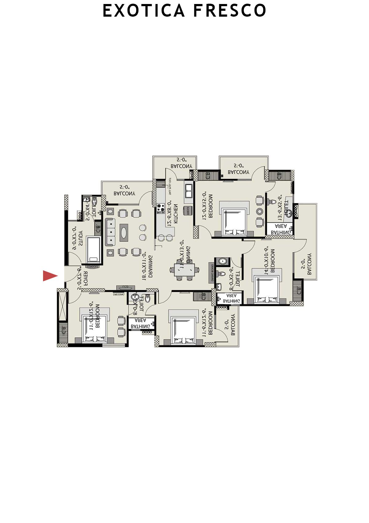 Exotica Fresco Tower K Unit 103 Floor Plan