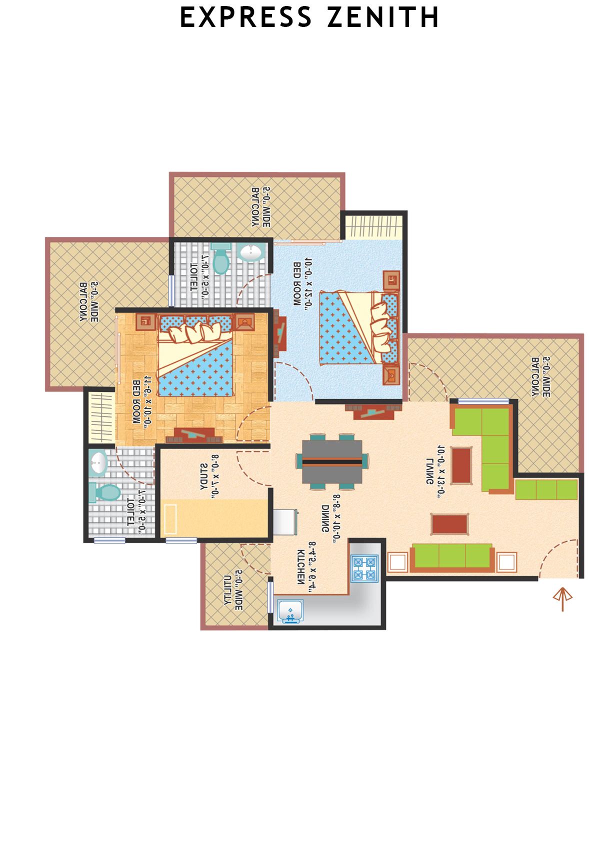 Express Zenith Tower B Unit 6 Floor Plan