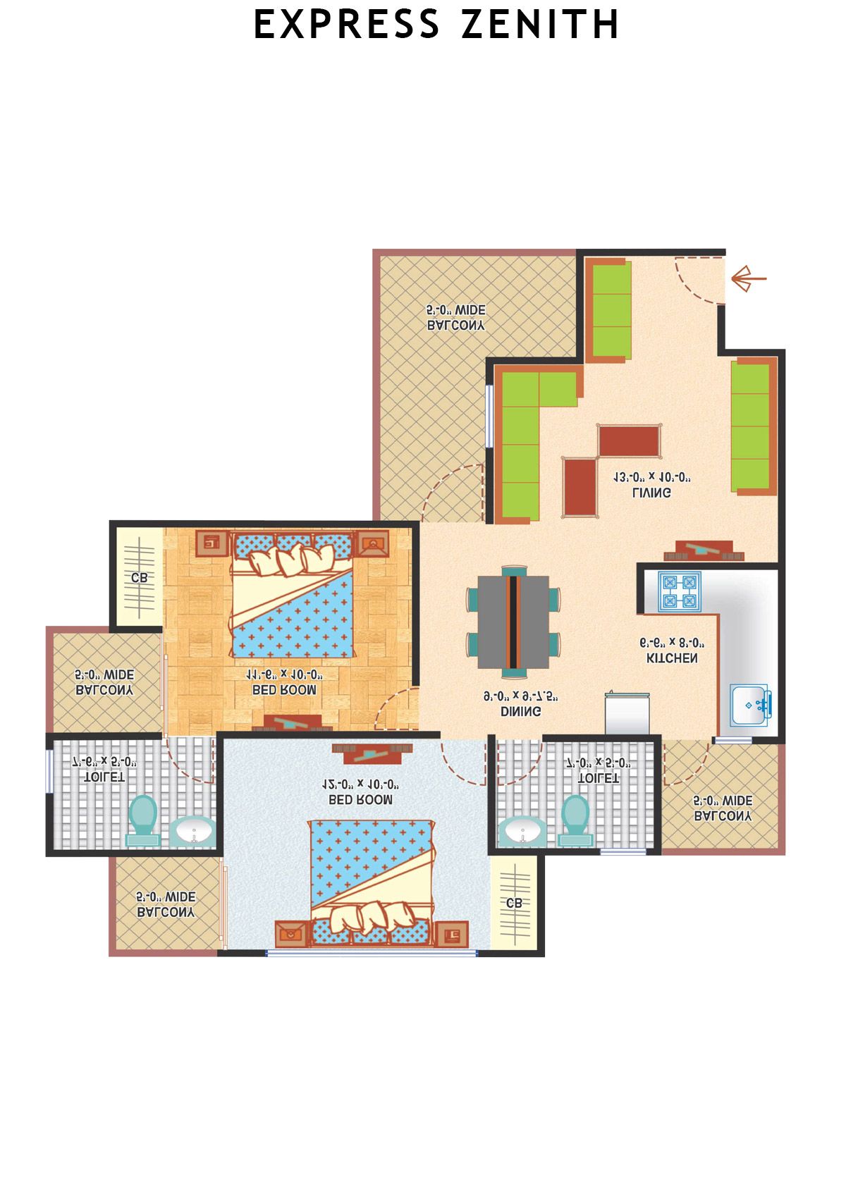 Express Zenith Tower E Unit 4 Floor Plan