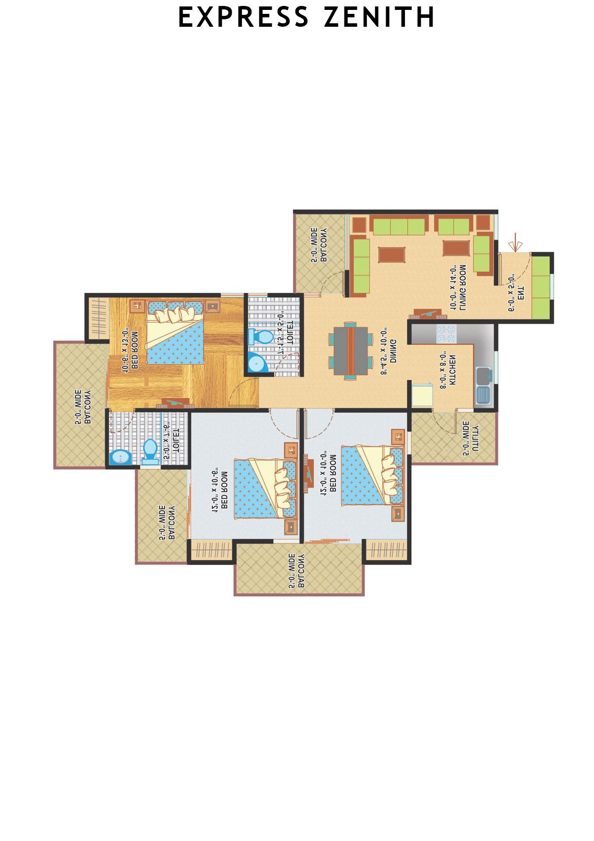 Express Zenith Tower D Unit 6 Floor Plan
