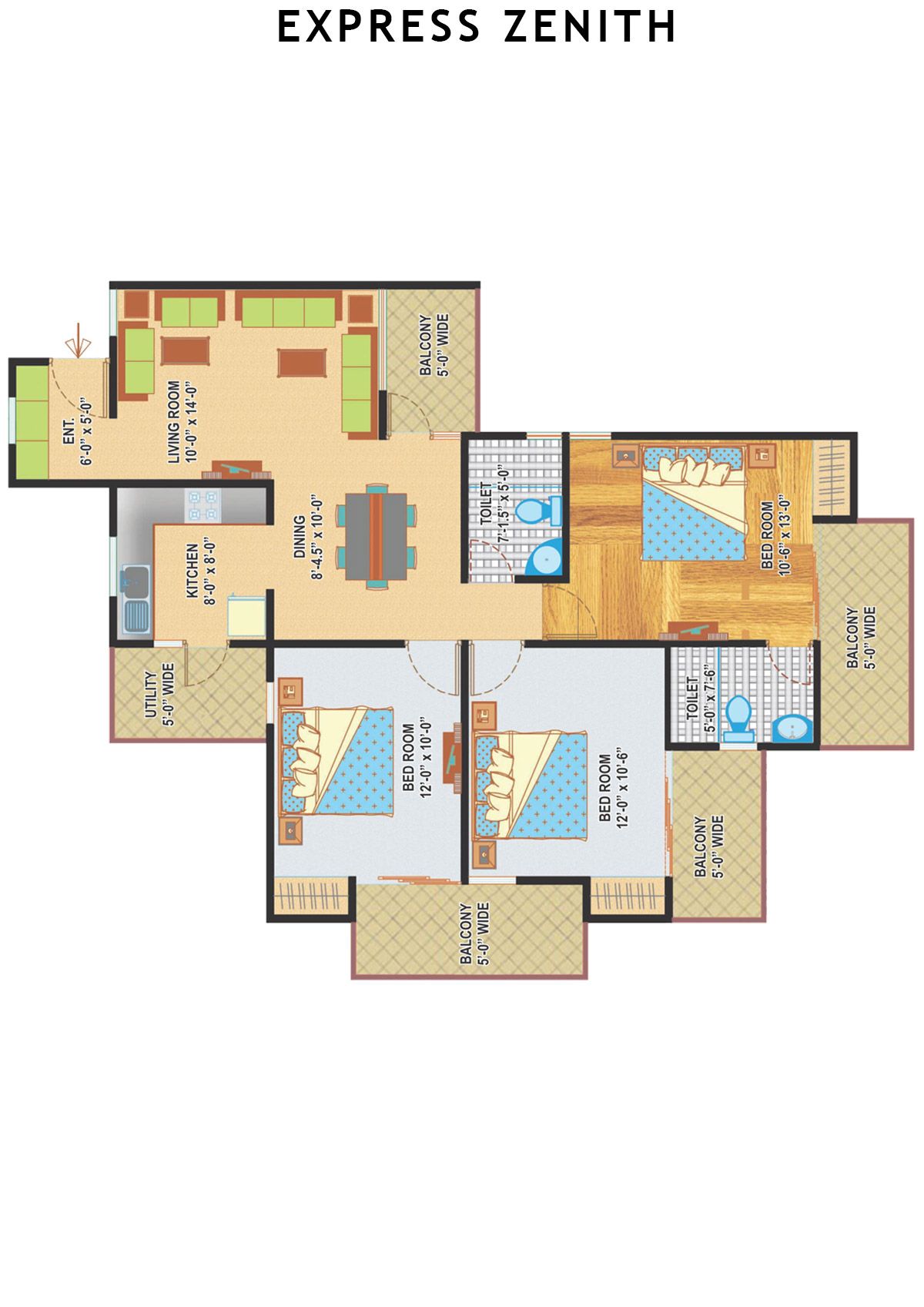 Express Zenith Tower F Unit 2 Floor Plan