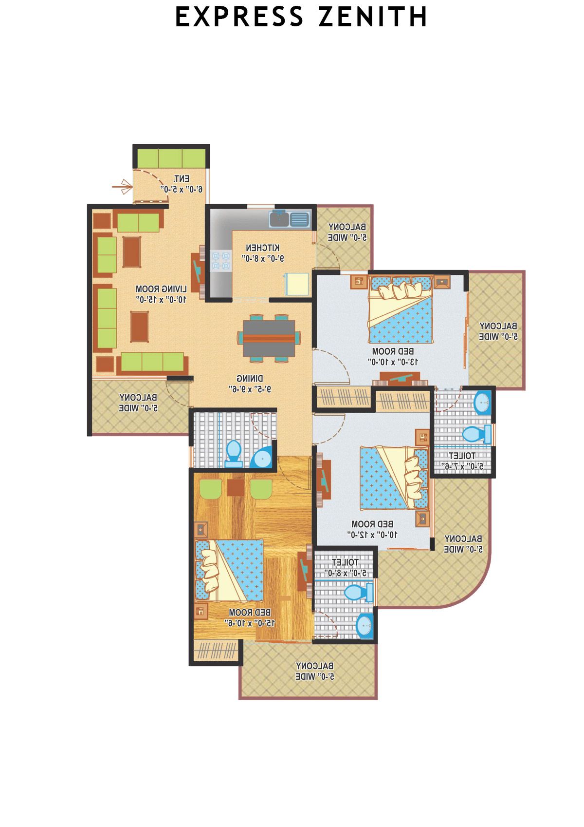 Express Zenith Tower F Unit 3 Floor Plan