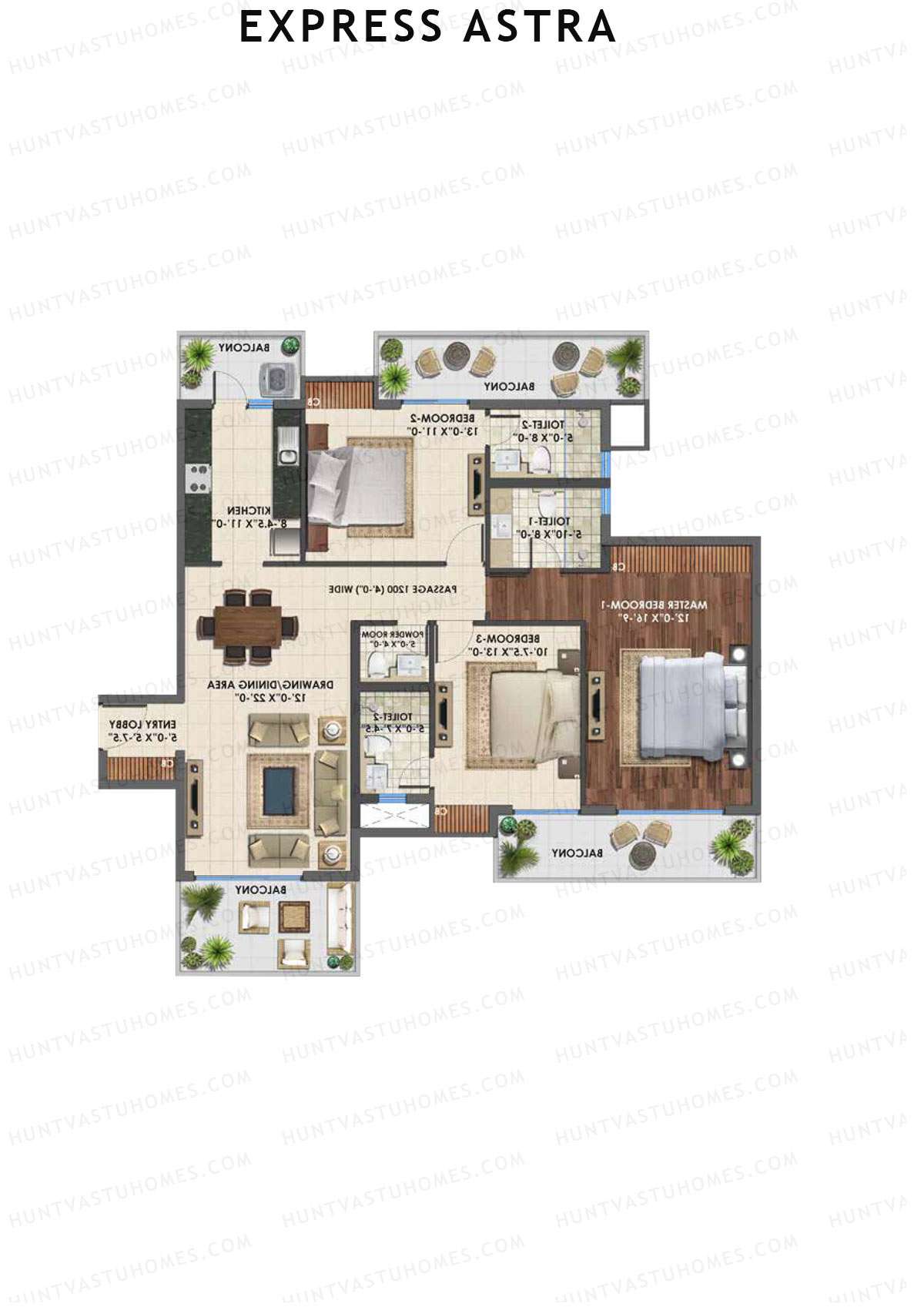 Express Astra Tower C Unit 2 Floor Plan