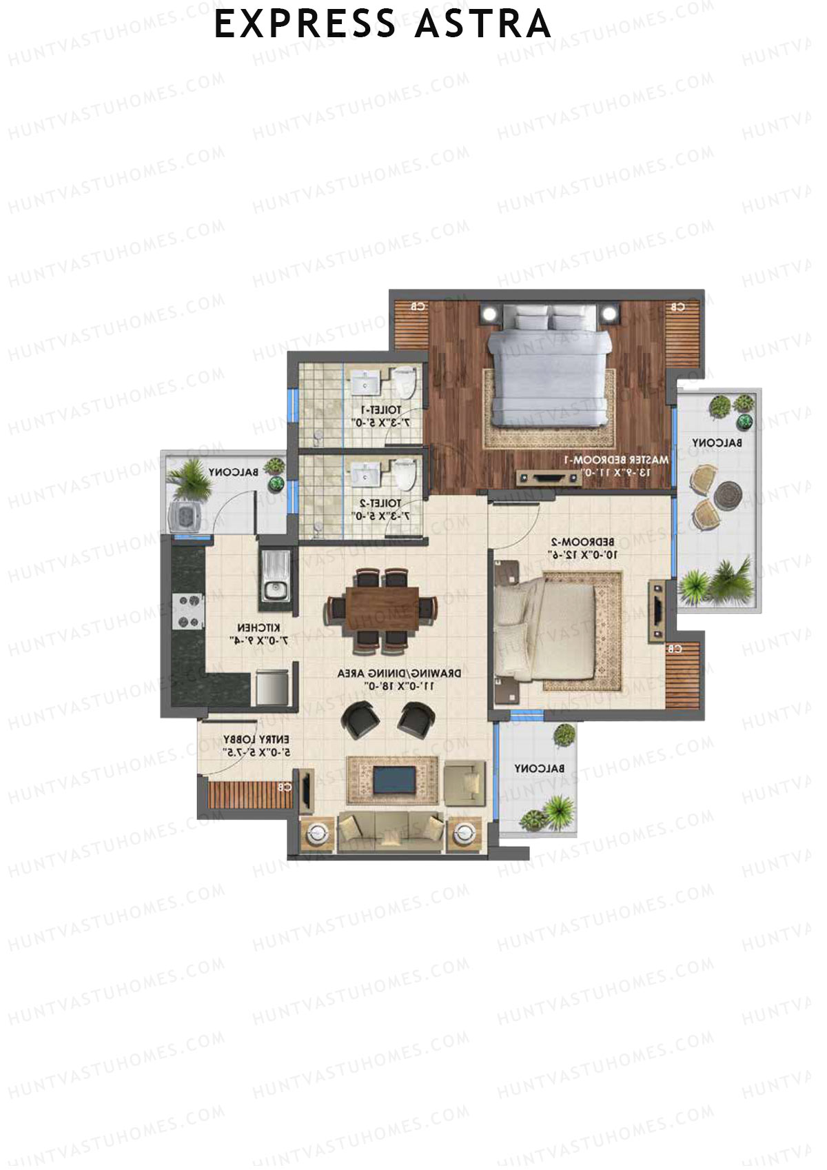 Express Astra Tower H Unit 3 Floor Plan