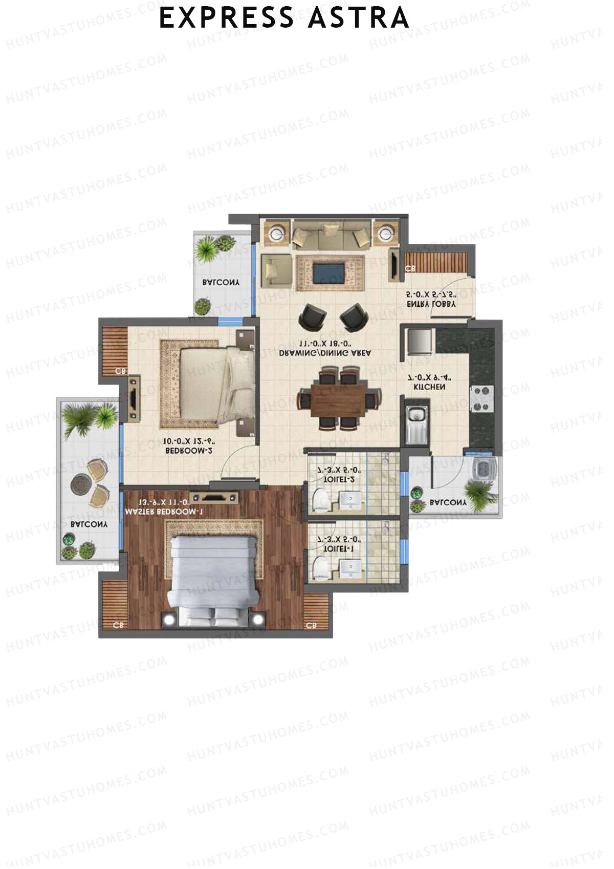 Express Astra Tower I Unit 1 Floor Plan