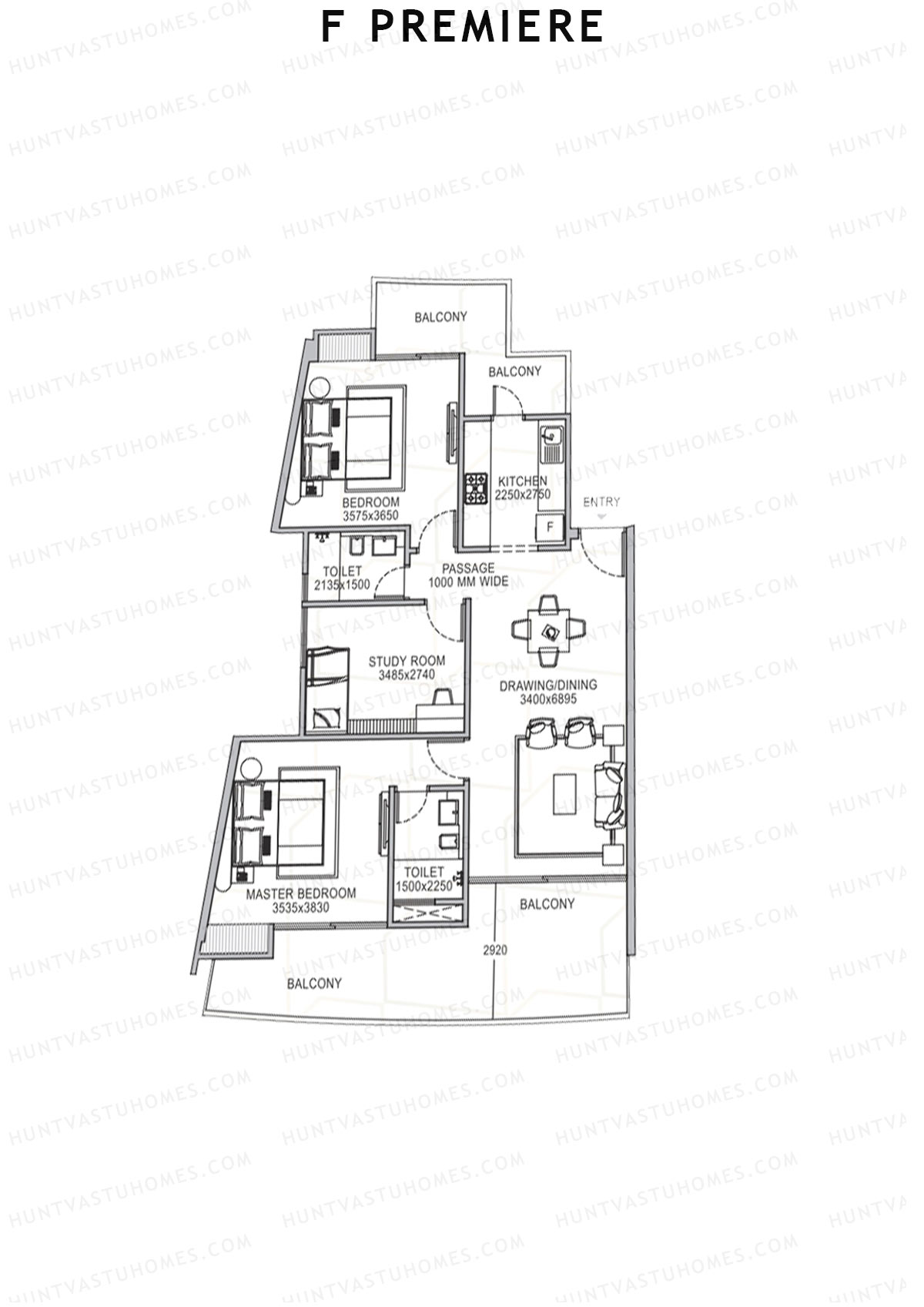 F Premiere Tower A Unit 10 Floor Plan