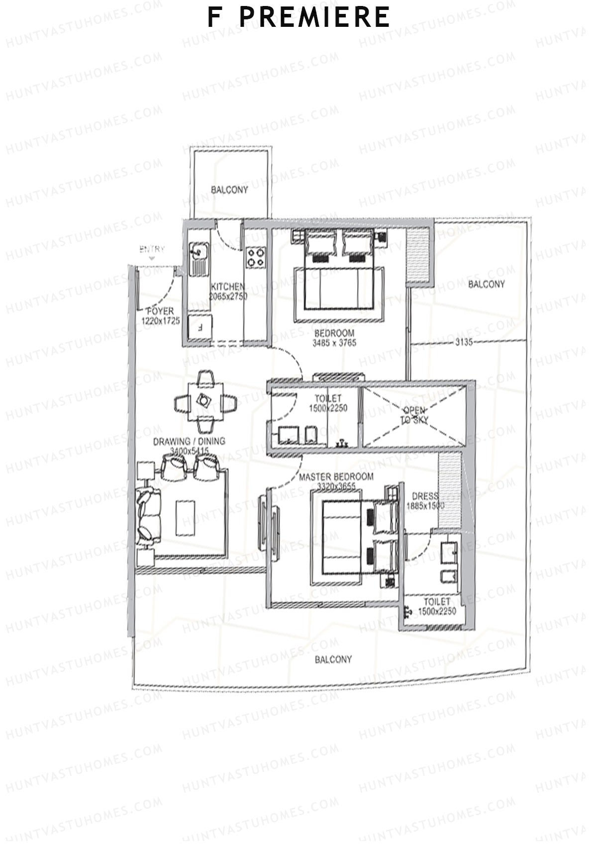 F Premiere Tower A Unit 5 Floor Plan