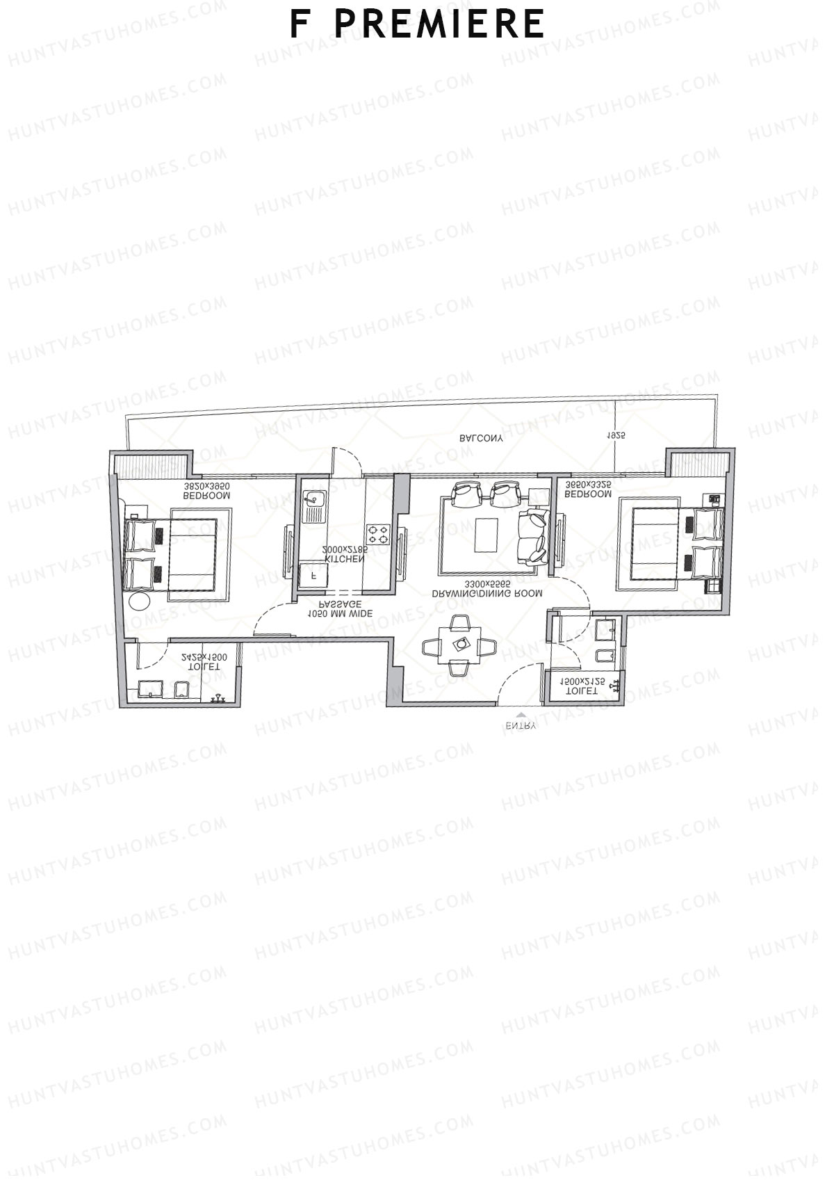 F Premiere Tower B Unit 3 Floor Plan
