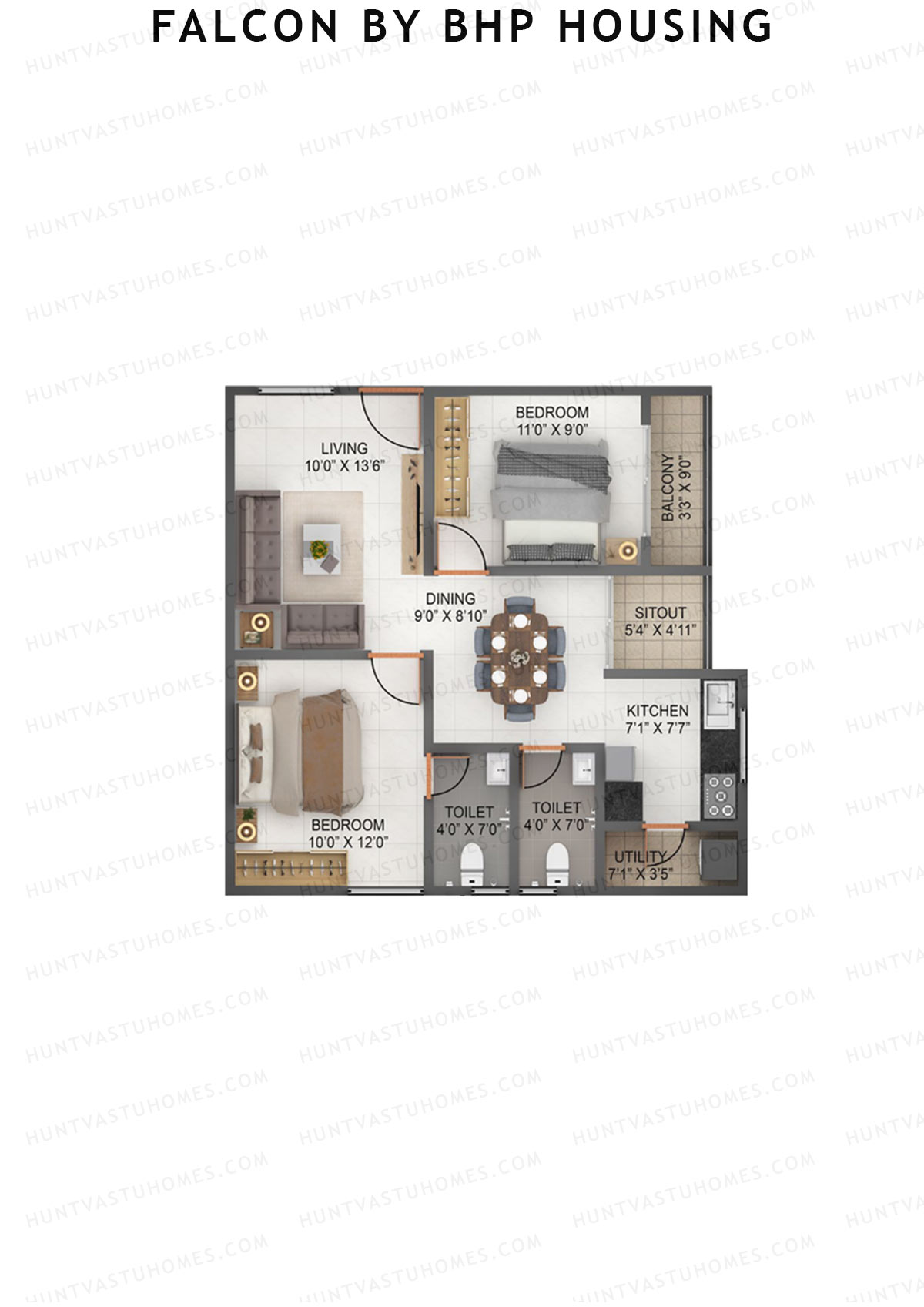 Falcon by BHP Housing Block A Unit 5 Floor Plan