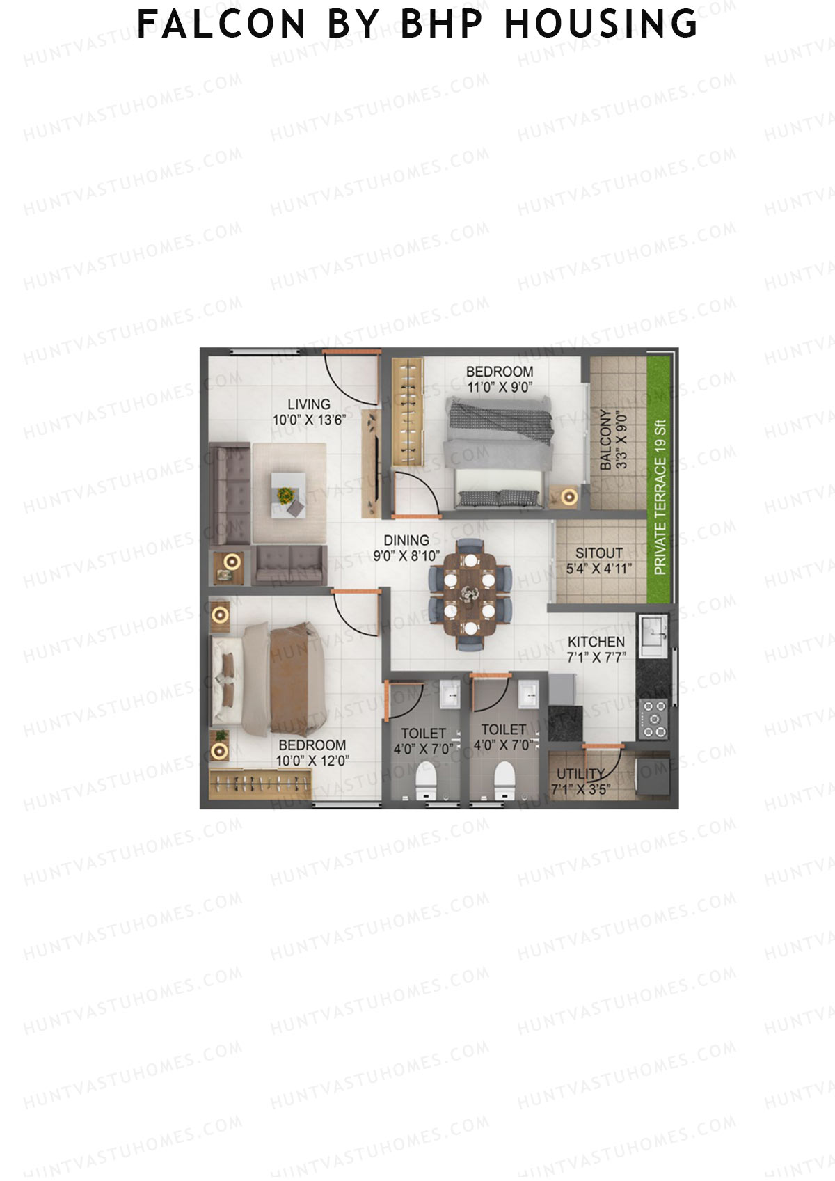 Falcon by BHP Housing Block A Unit 5 Floor Plan