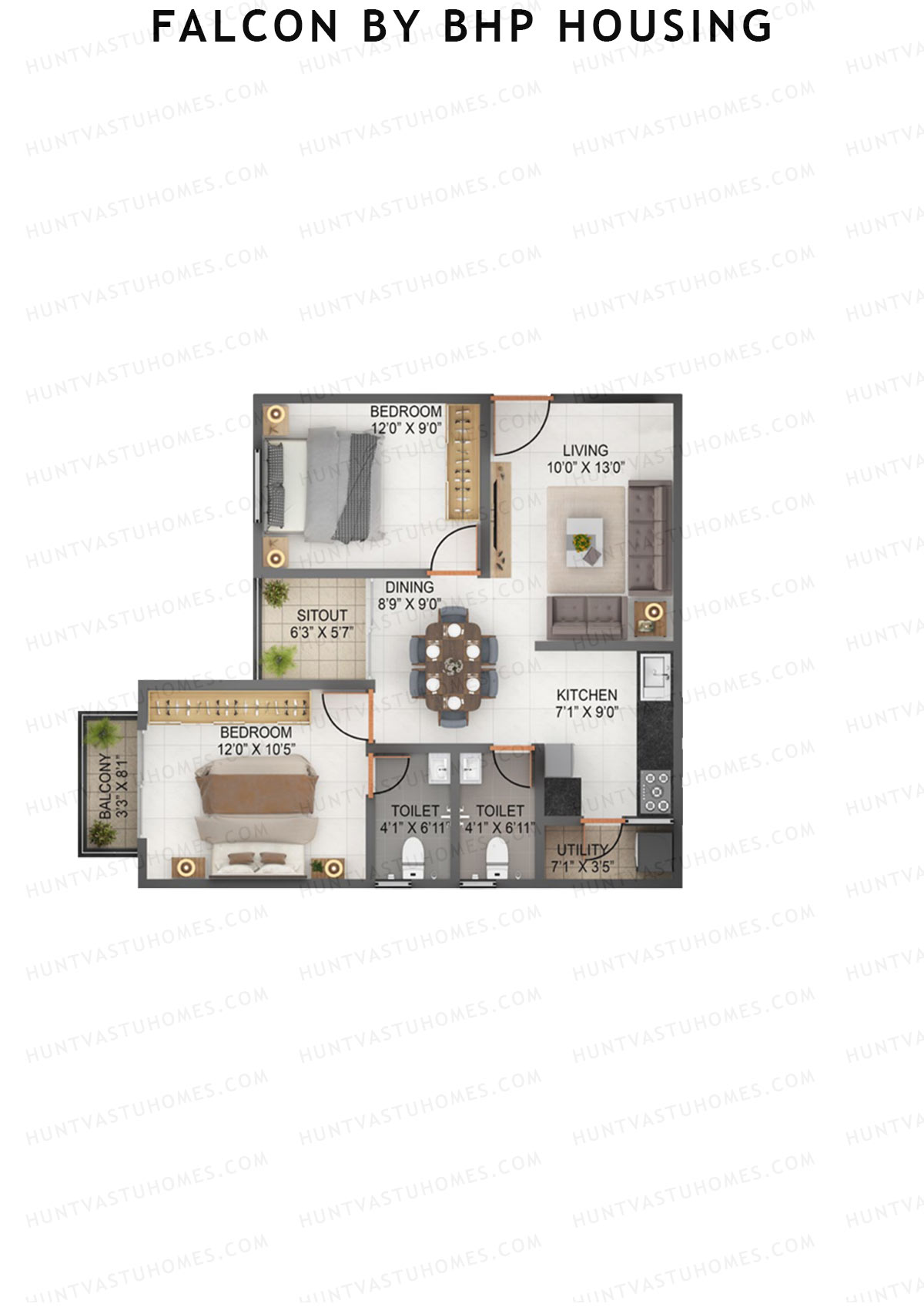 Falcon by BHP Housing Block A Unit 6 Floor Plan