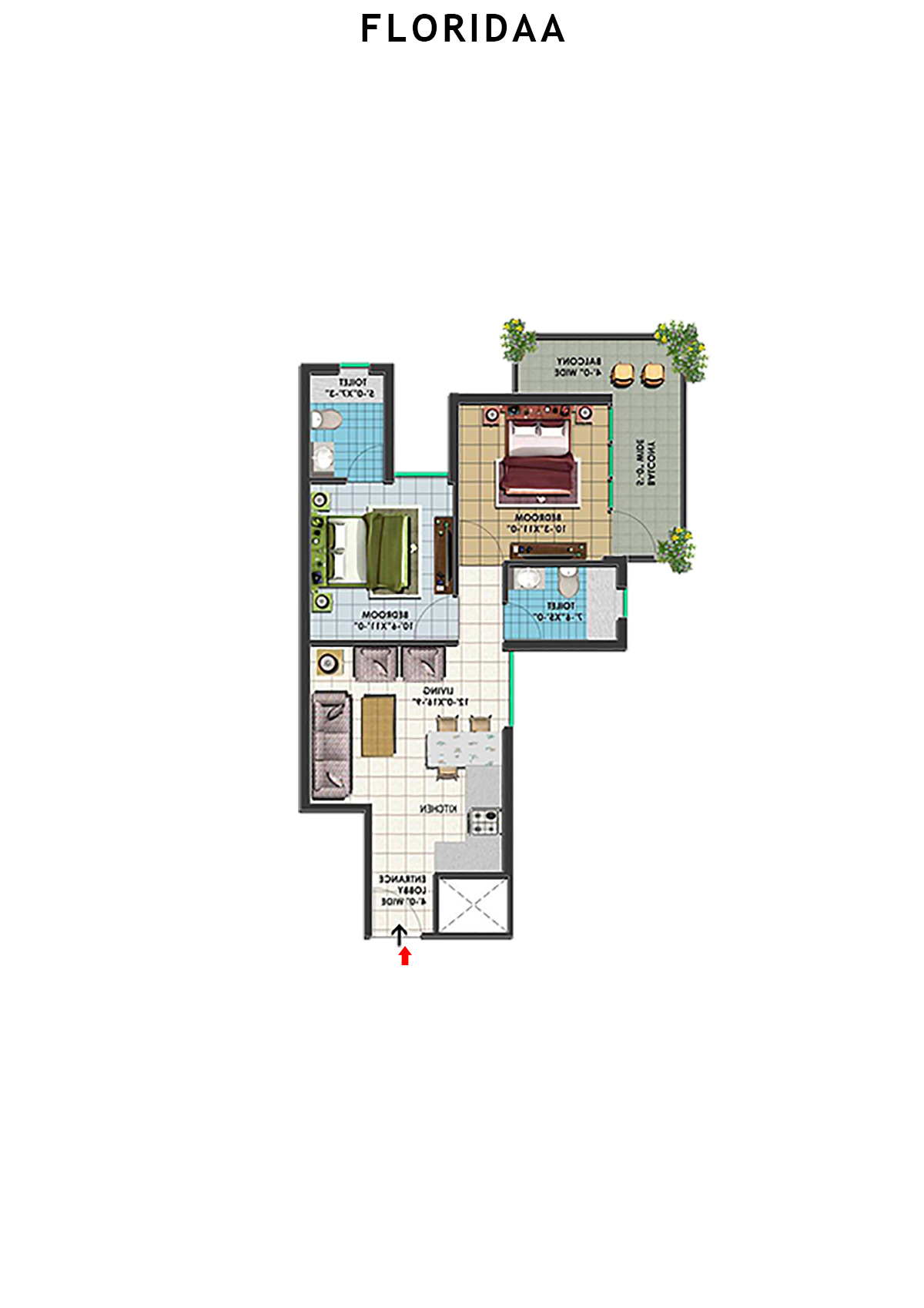 Floridaa Tower A1(8) Unit 2 Floor Plan