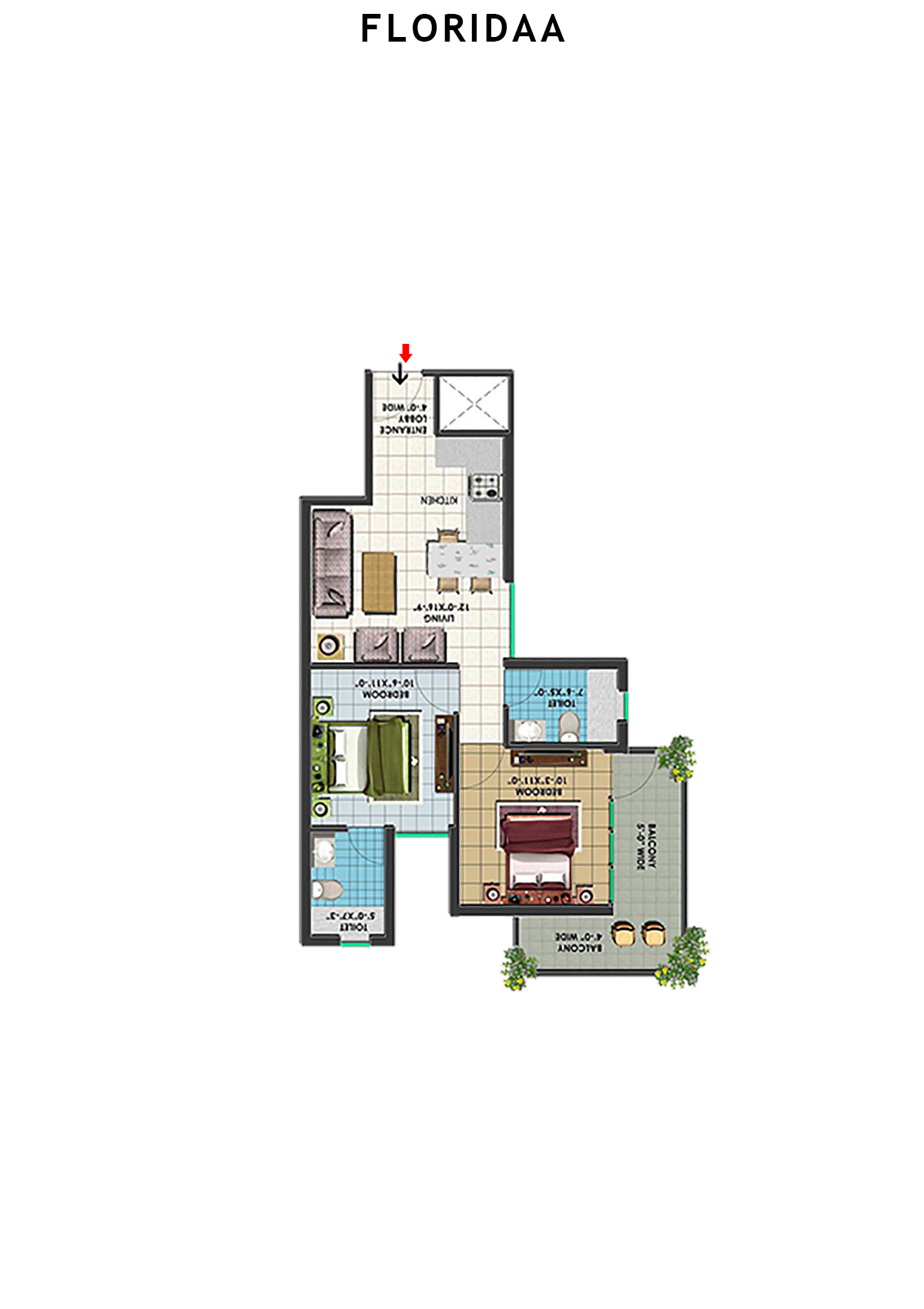 Floridaa Tower A1(8) Unit 5 Floor Plan