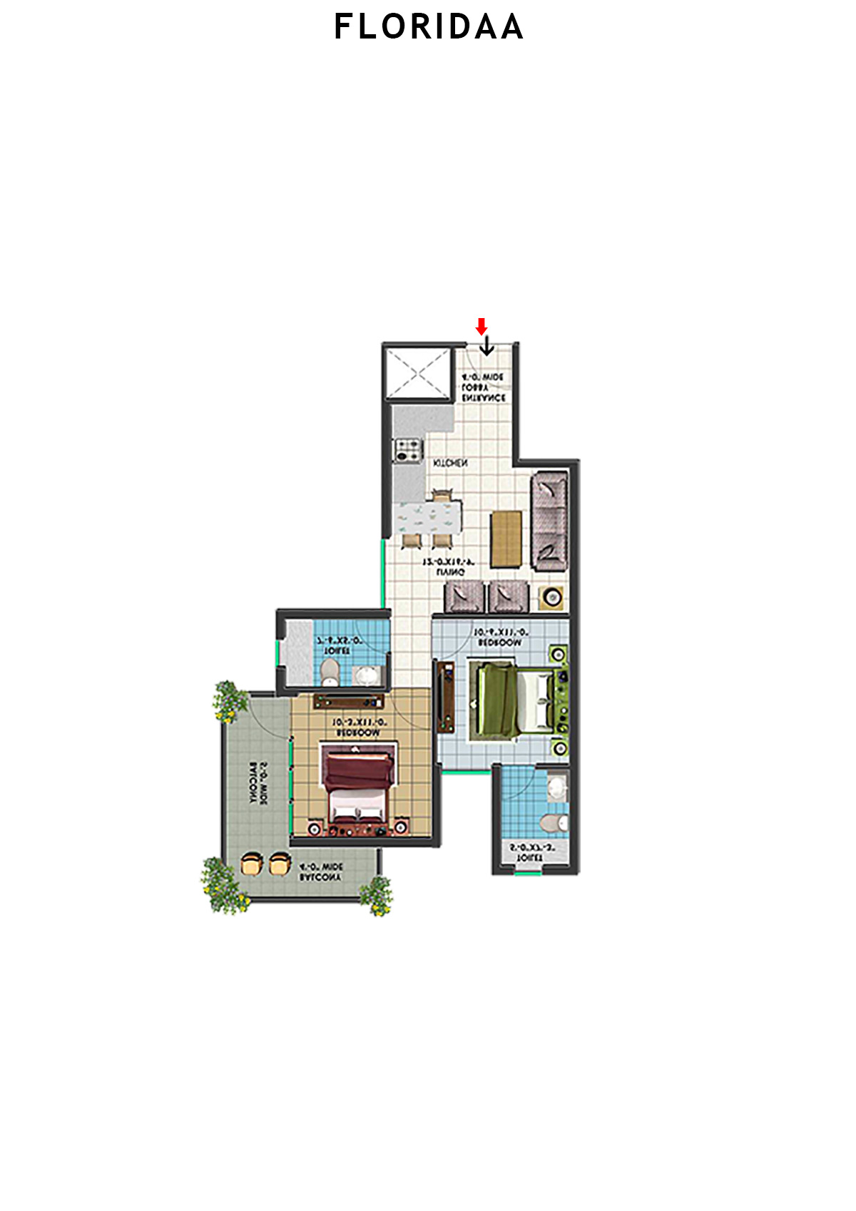 Floridaa Tower A1(8) Unit 6 Floor Plan