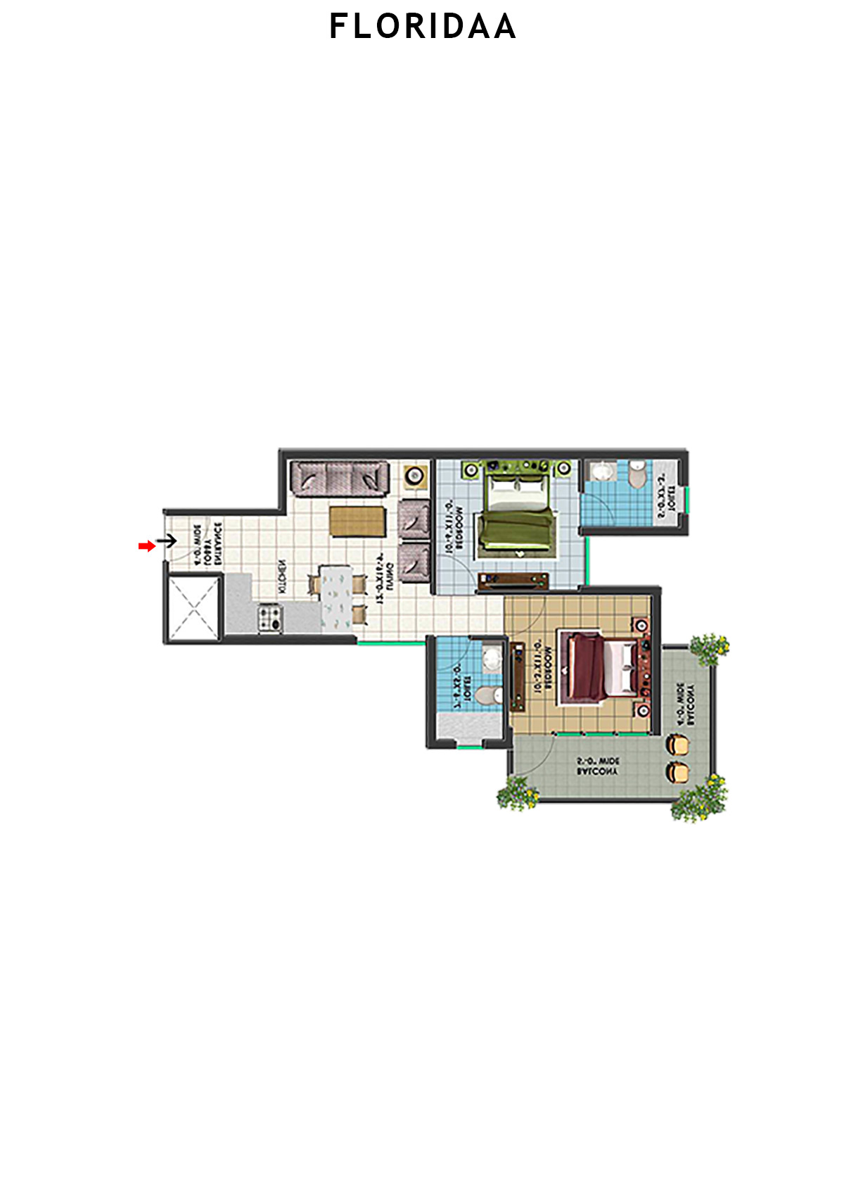 Floridaa Tower A2(5) Unit 6 Floor Plan