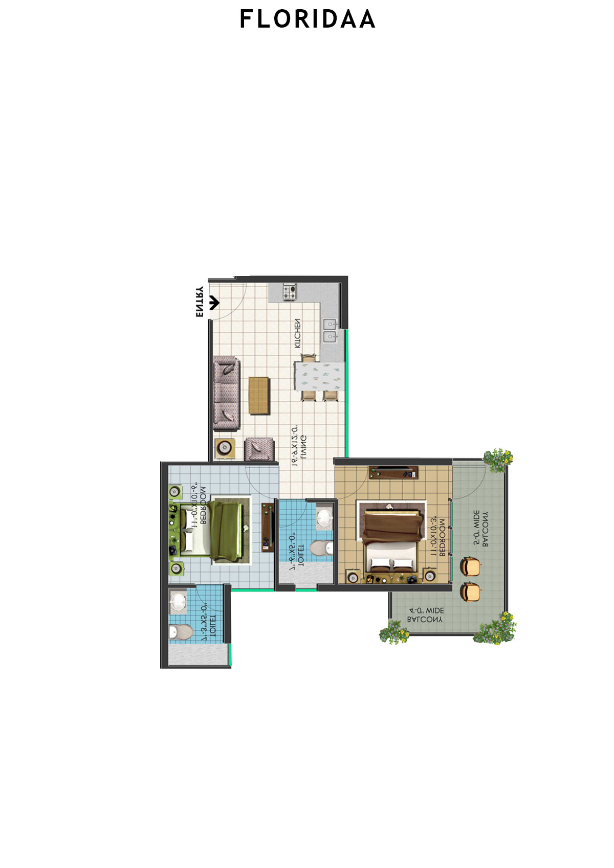 Floridaa Tower A2(5) Unit 7 Floor Plan