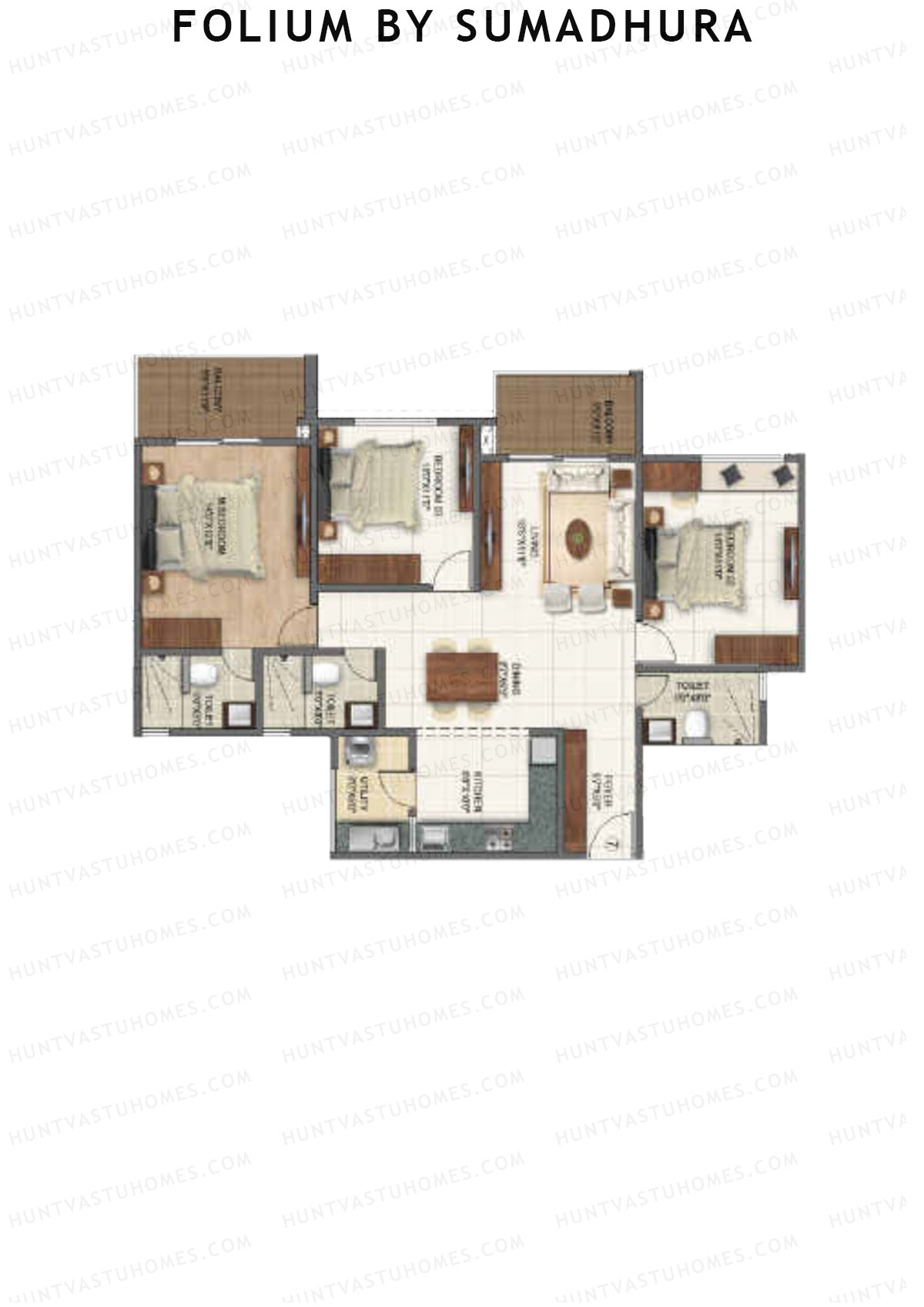 Folium by Sumadhura Wing IVY Unit 3 Floor Plan