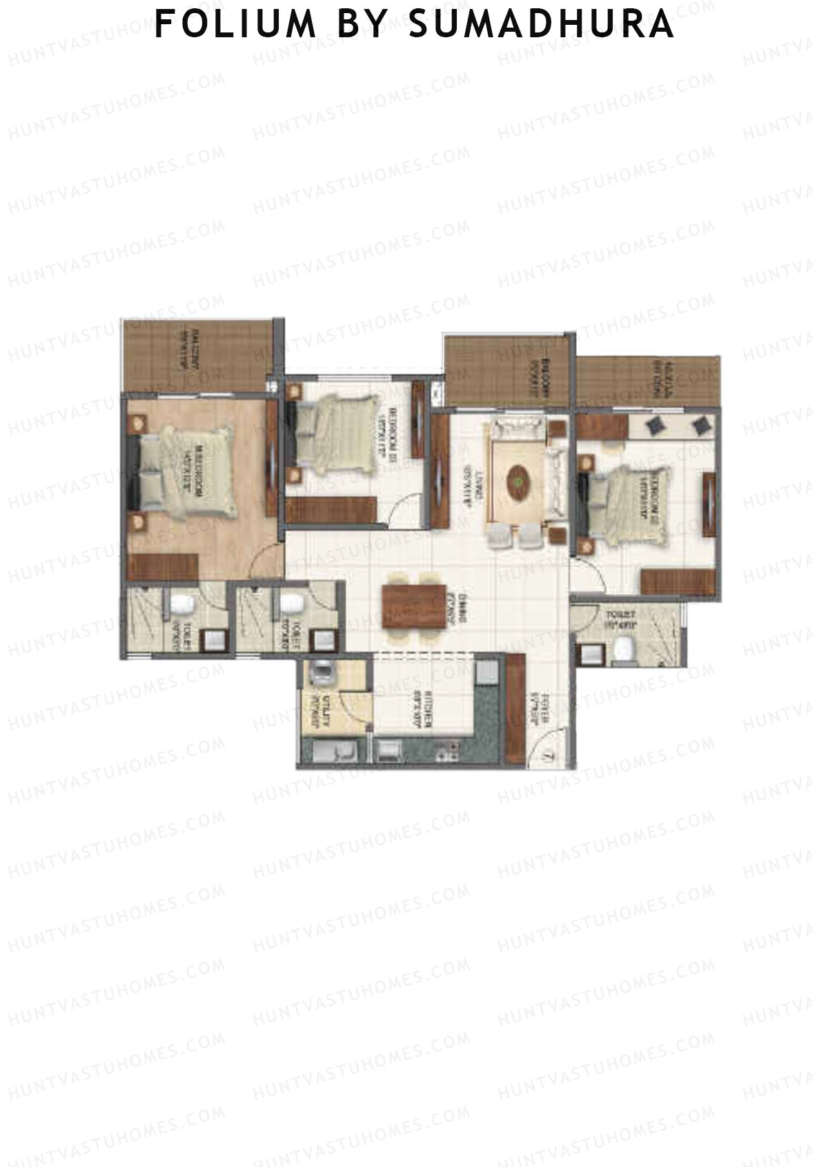 Folium by Sumadhura Wing IVY Unit 3 Floor Plan