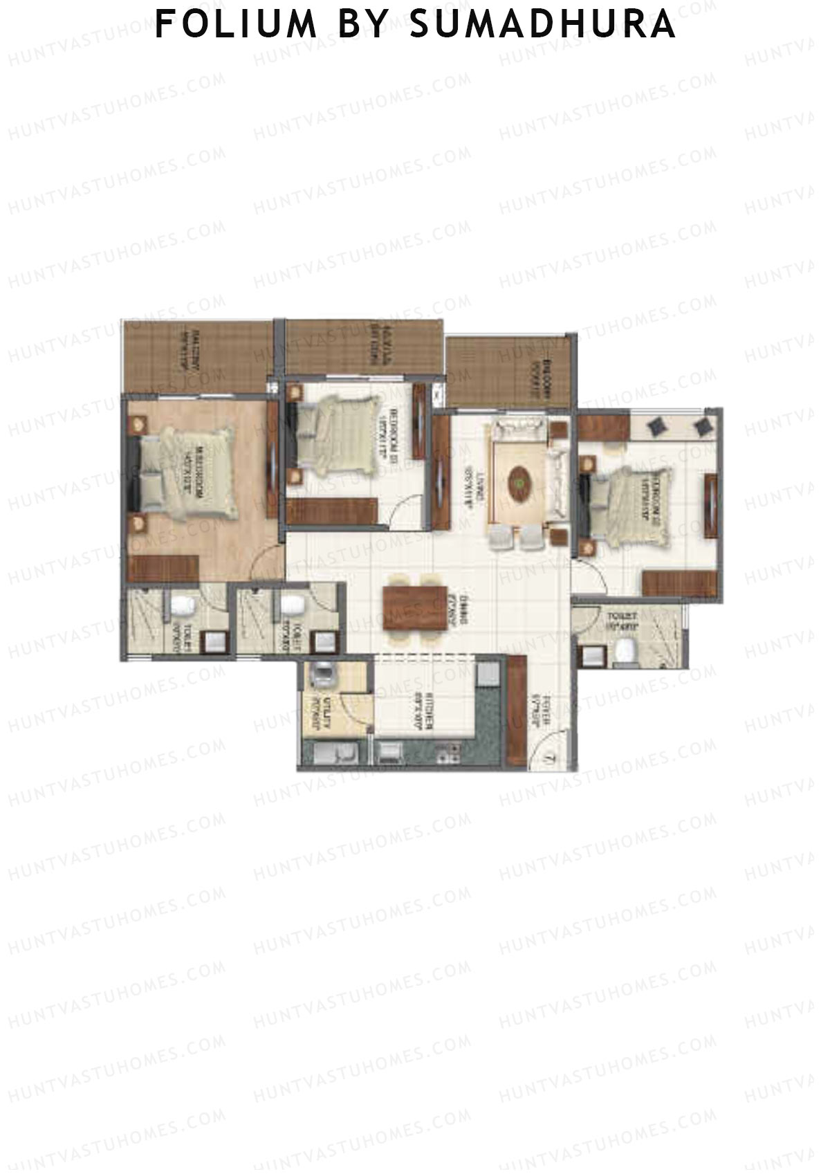 Folium by Sumadhura Wing IVY Unit 3 Floor Plan