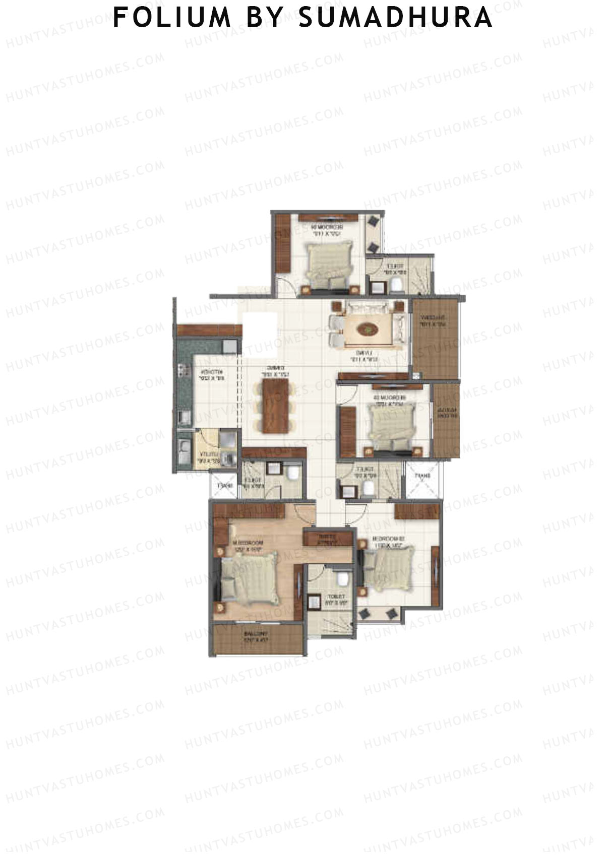 Folium by Sumadhura Wing IVY Unit 5 1 Floor Plan