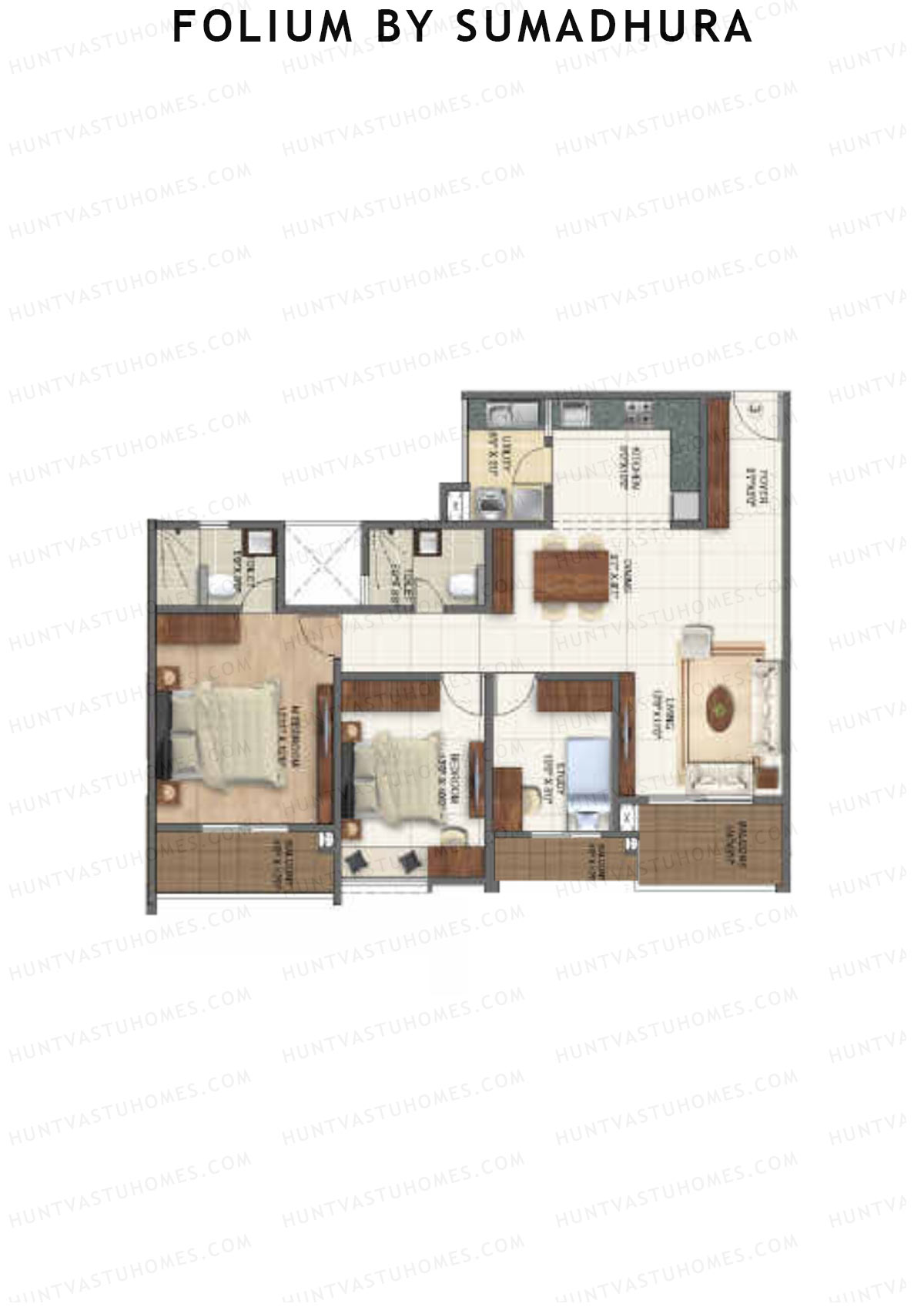 Folium by Sumadhura Wing IVY Unit 6 Floor Plan