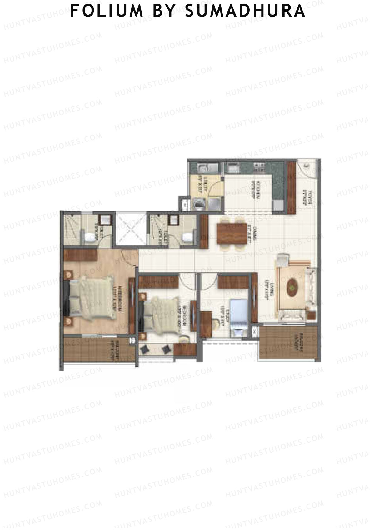 Folium by Sumadhura Wing IVY Unit 8 Floor Plan