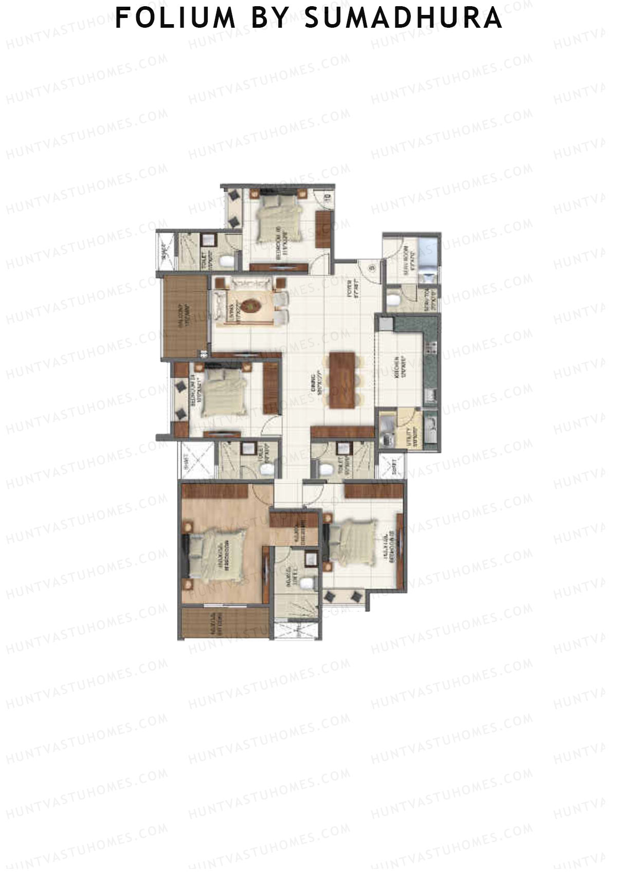 Folium by Sumadhura Wing IVY Unit 9 Floor Plan