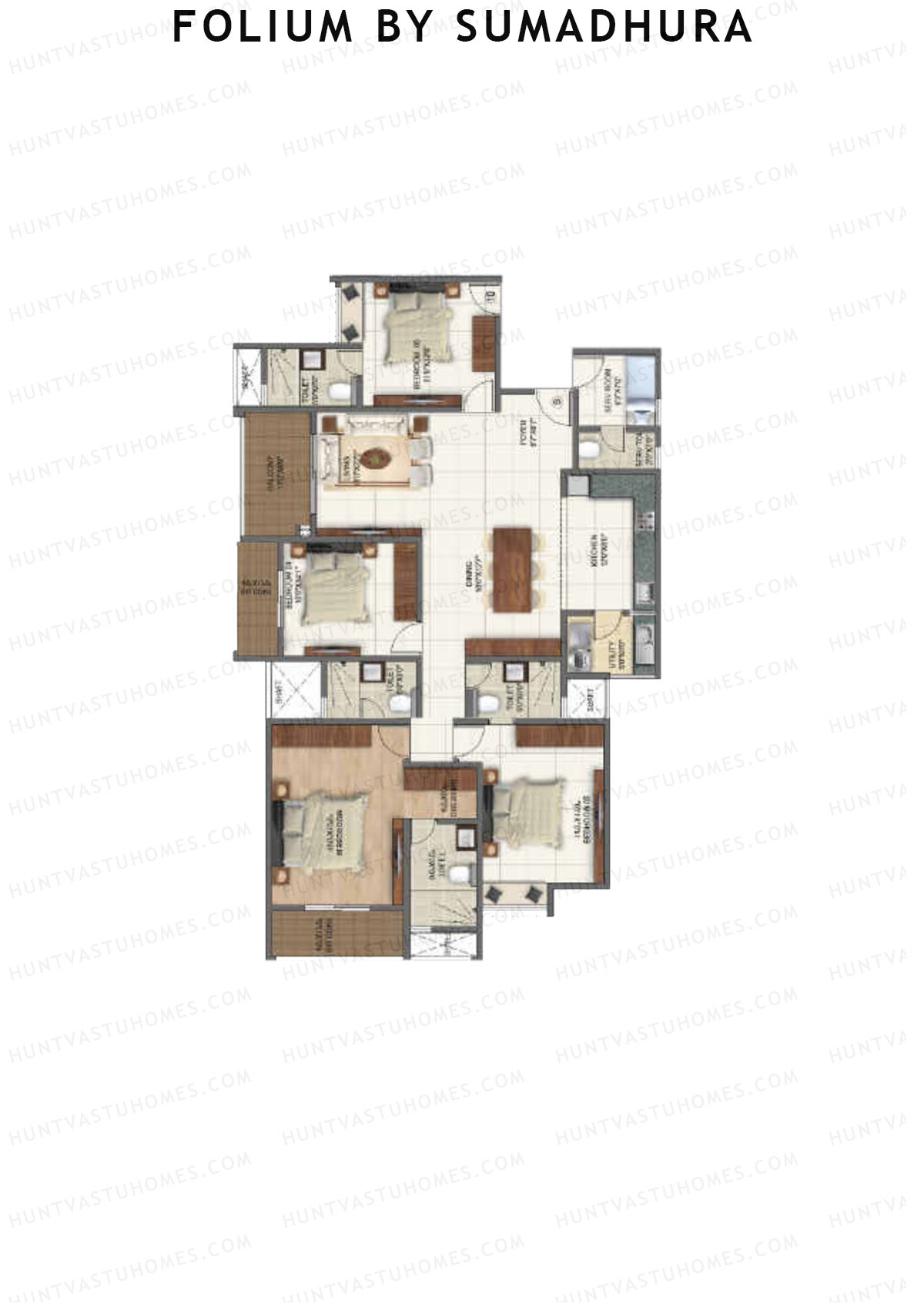 Folium by Sumadhura Wing IVY Unit 9 Floor Plan