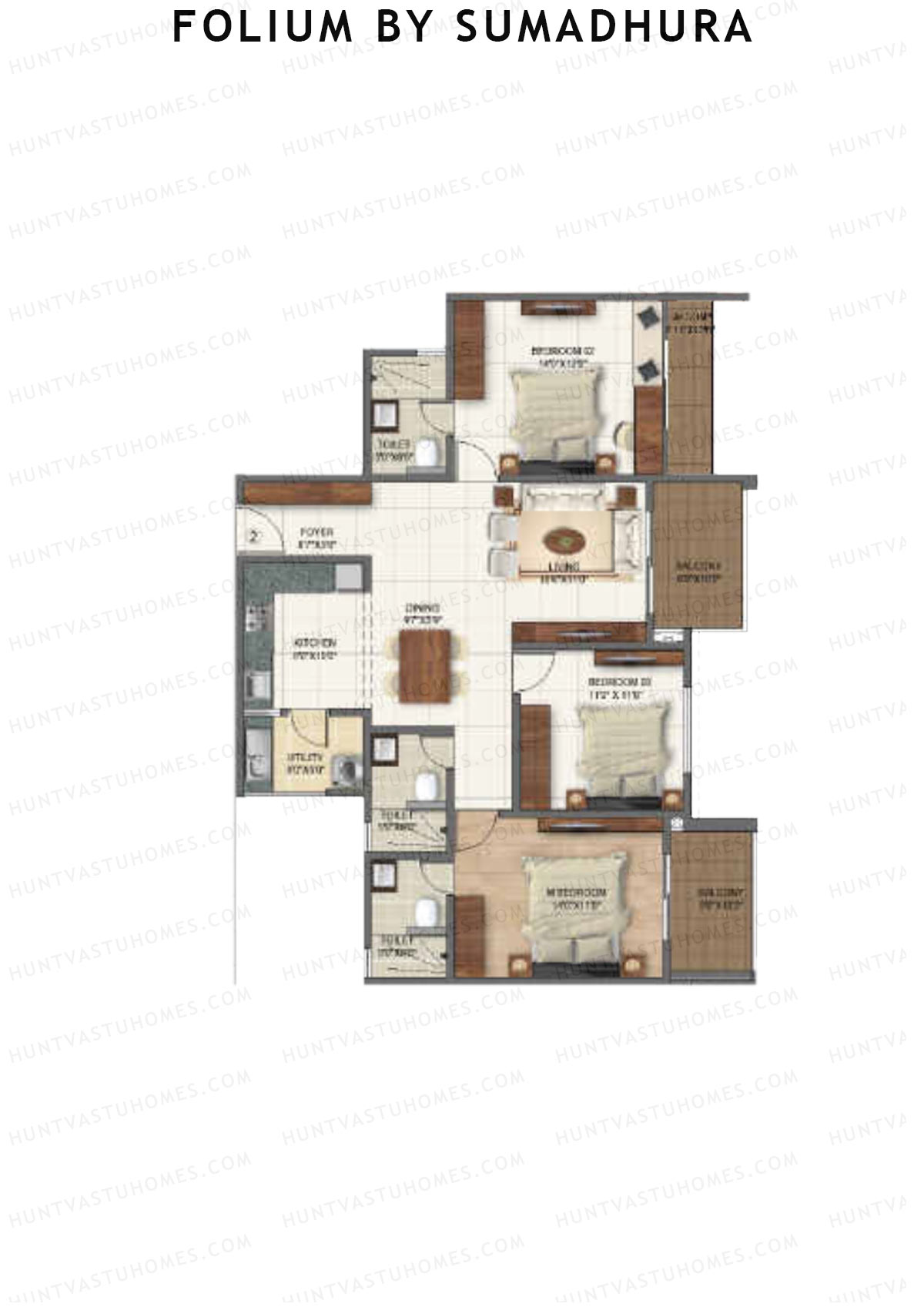 Folium by Sumadhura MAPLE Unit 2 Floor Plan