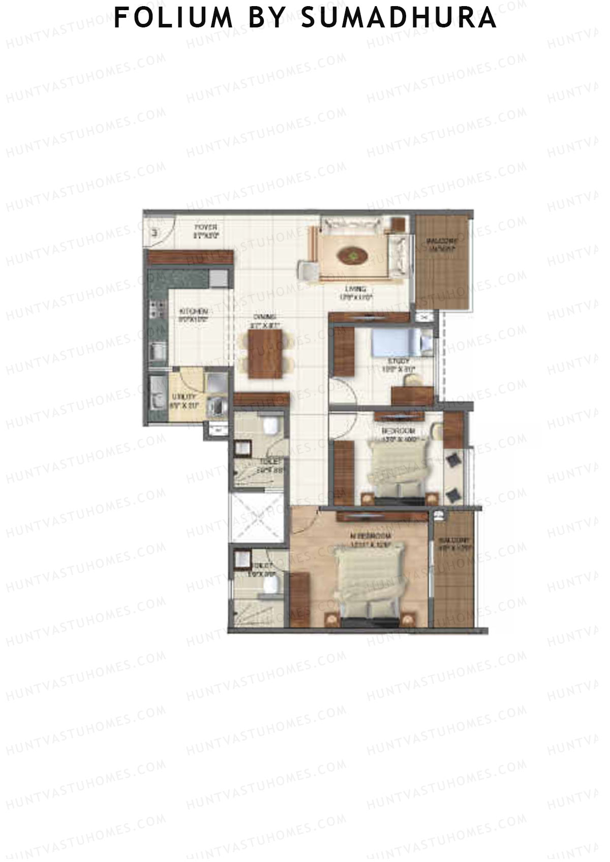 Folium by Sumadhura MAPLE Unit 3 Floor Plan
